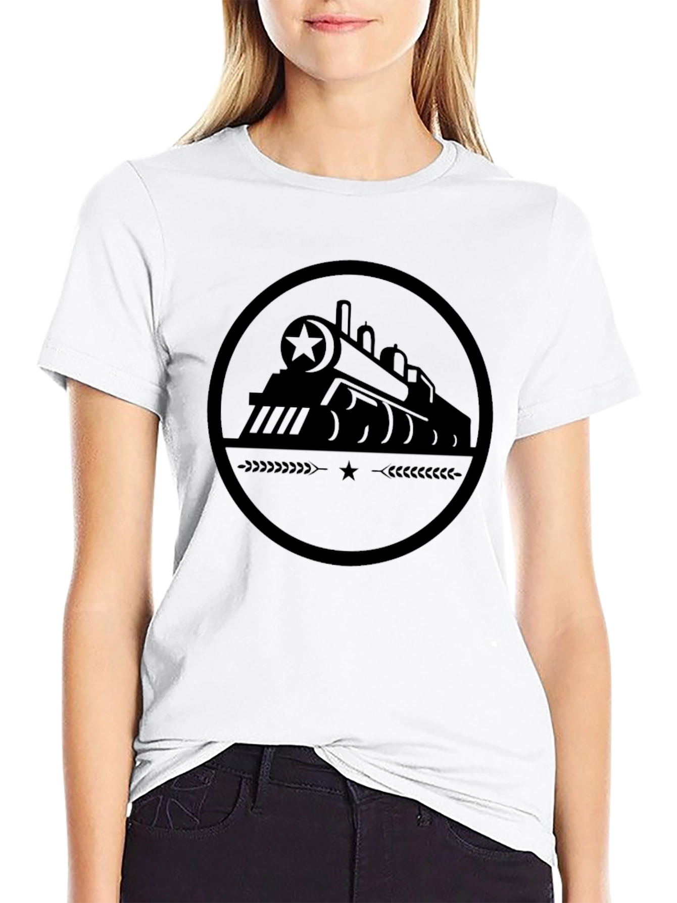 Train Graphic Black T-Shirt