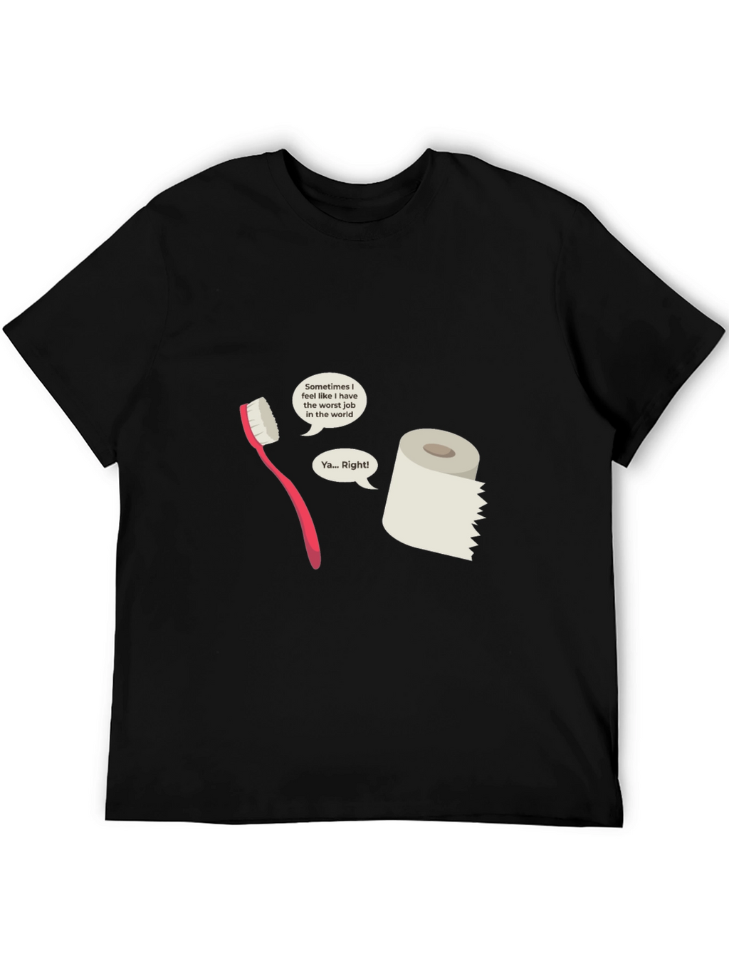 Humorous Toothbrush vs Toilet Paper T-Shirt