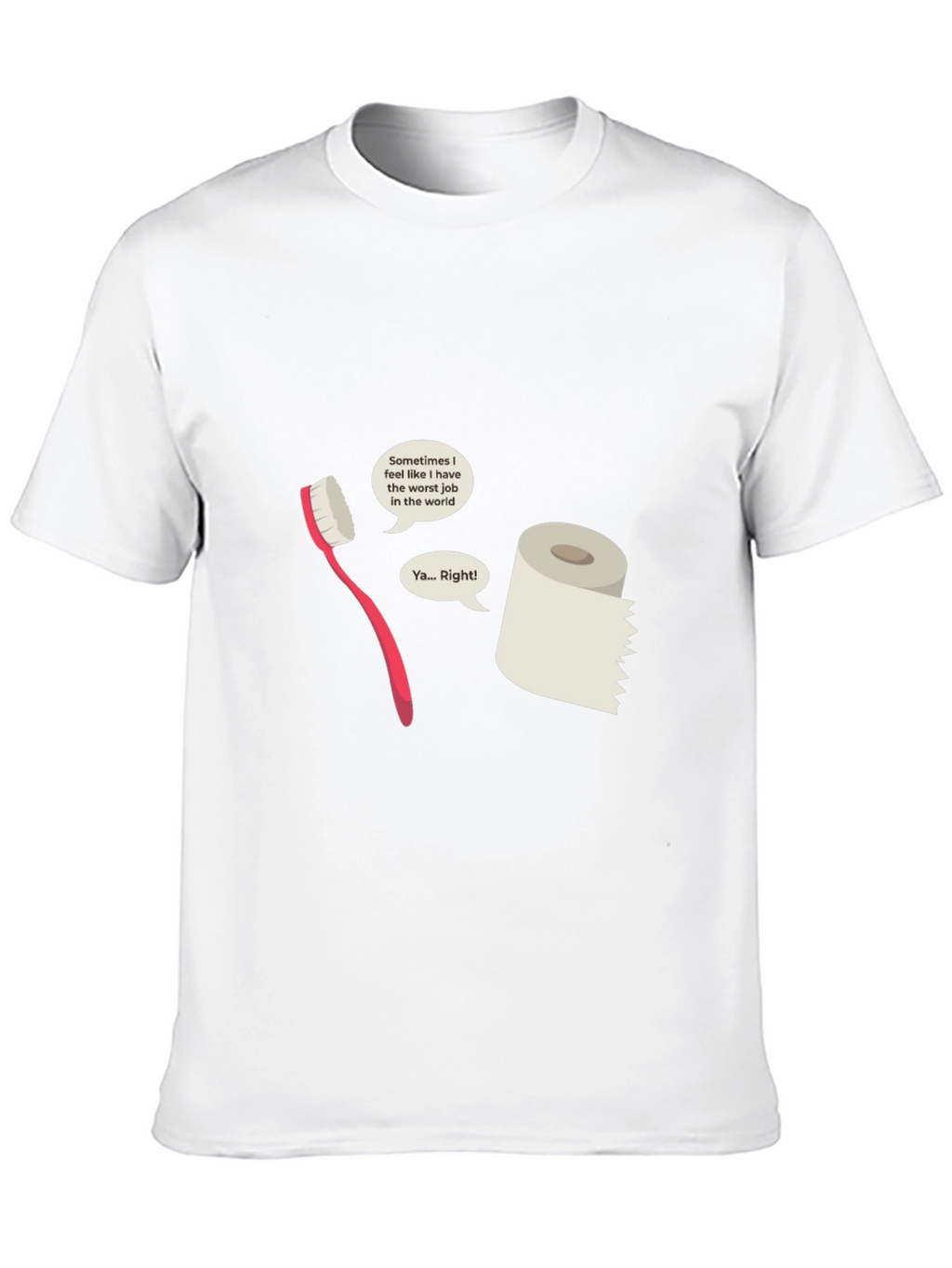Humorous Toothbrush vs Toilet Paper T-Shirt