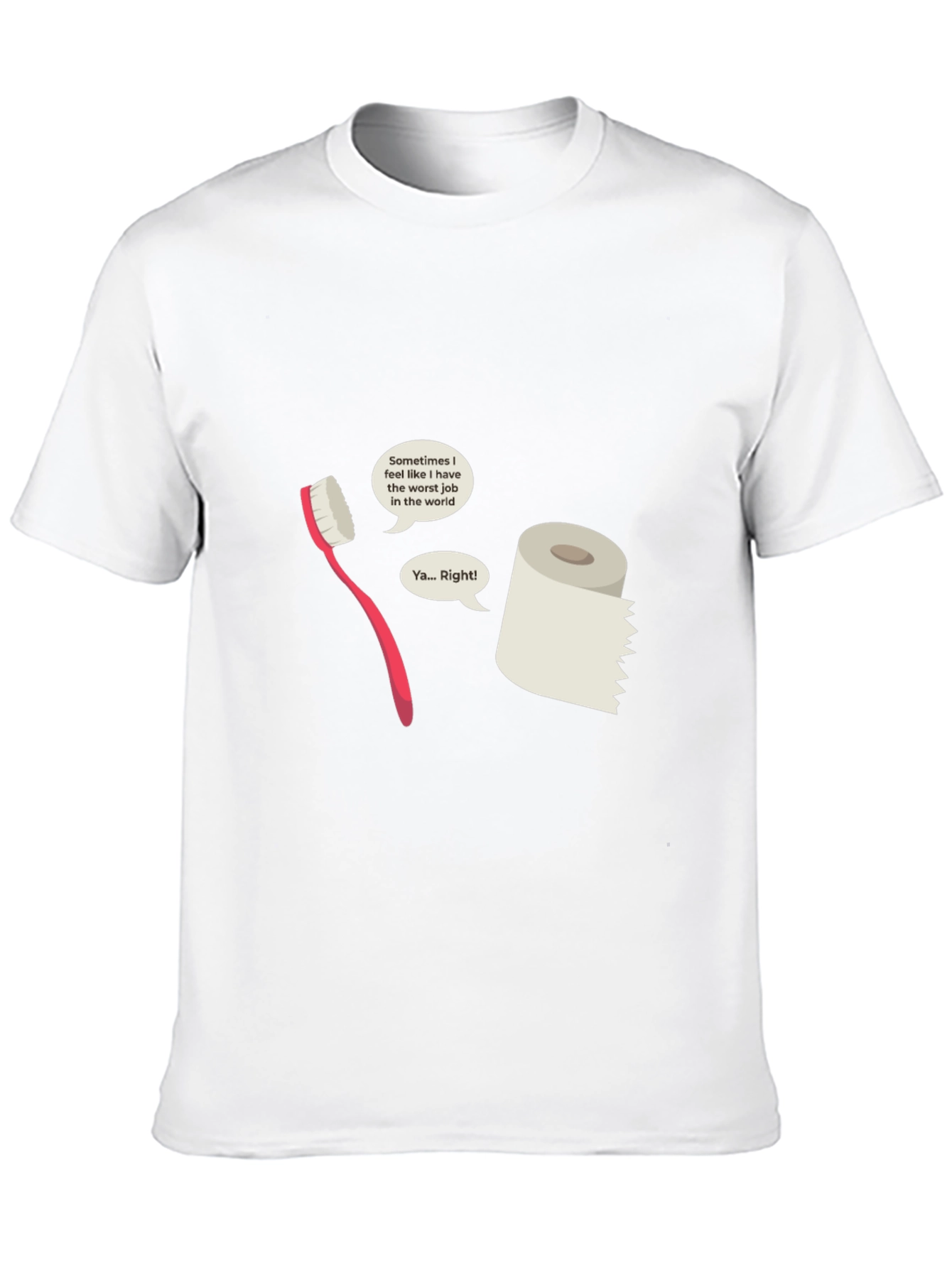 Humorous Toothbrush vs Toilet Paper T-Shirt