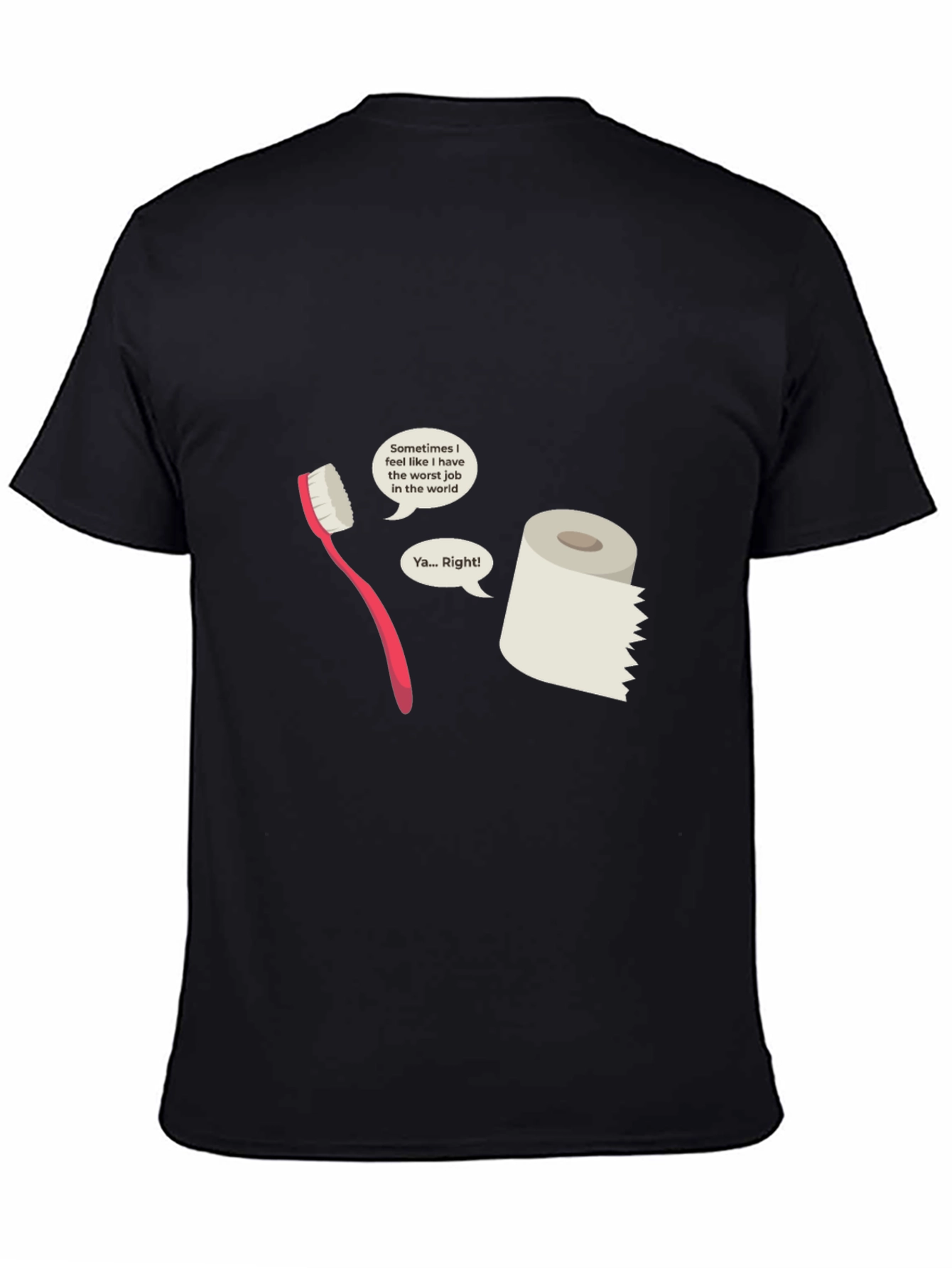 Humorous Toothbrush vs Toilet Paper T-Shirt