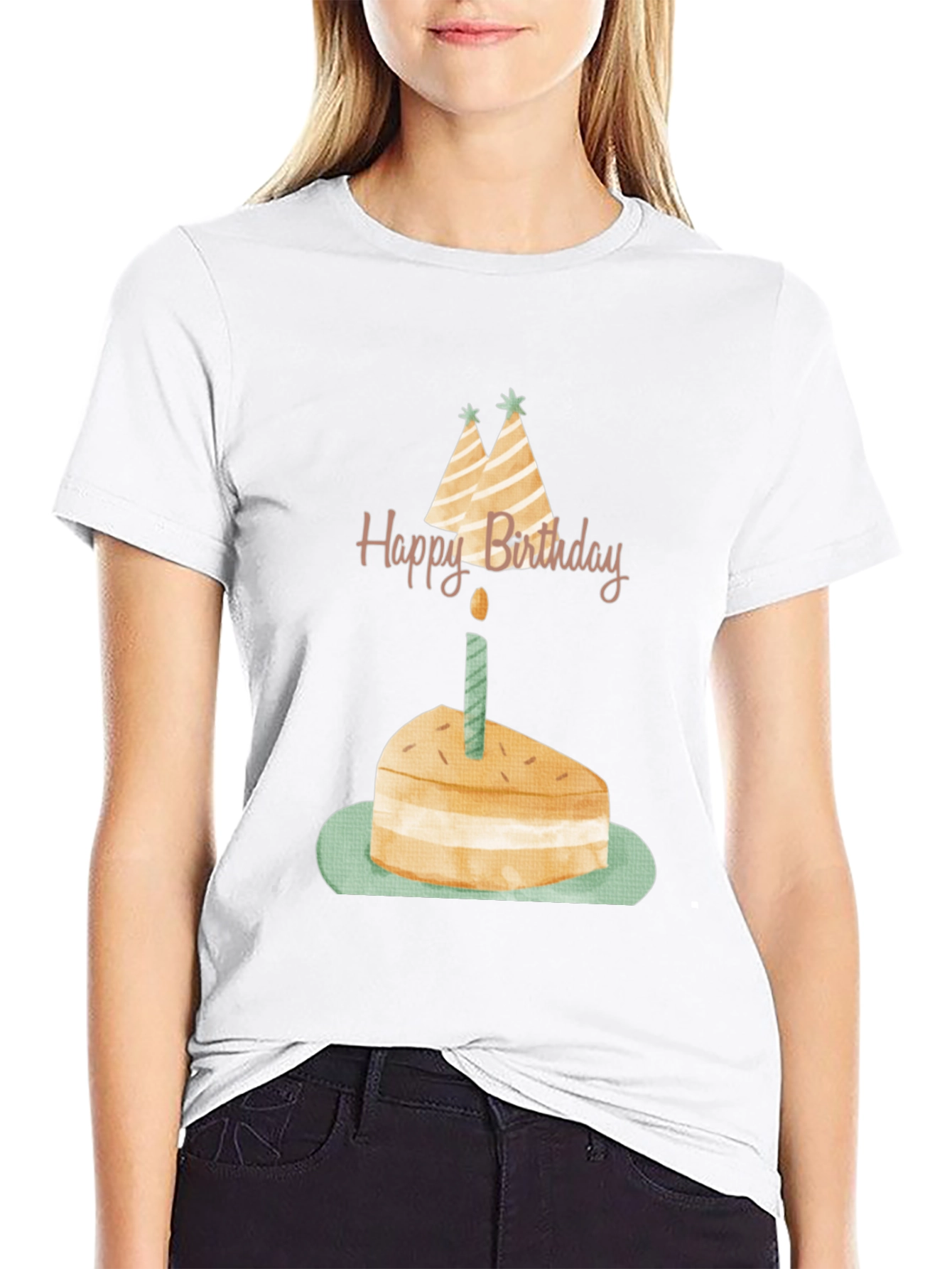 Birthday Cake Graphic Tee - Unisex Black T-Shirt