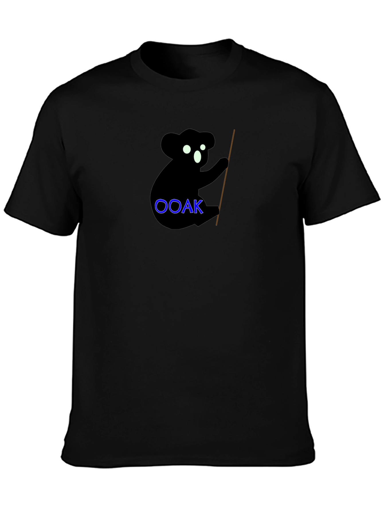 Koala OOAK Black Graphic Tee - Unique & Stylish