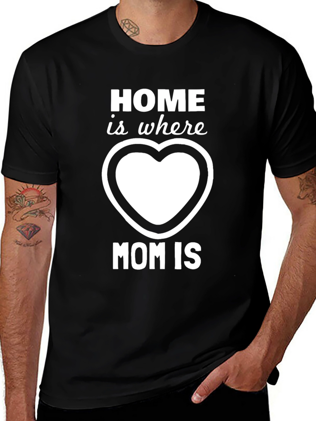Home is Where Mom is T-Shirt - Black