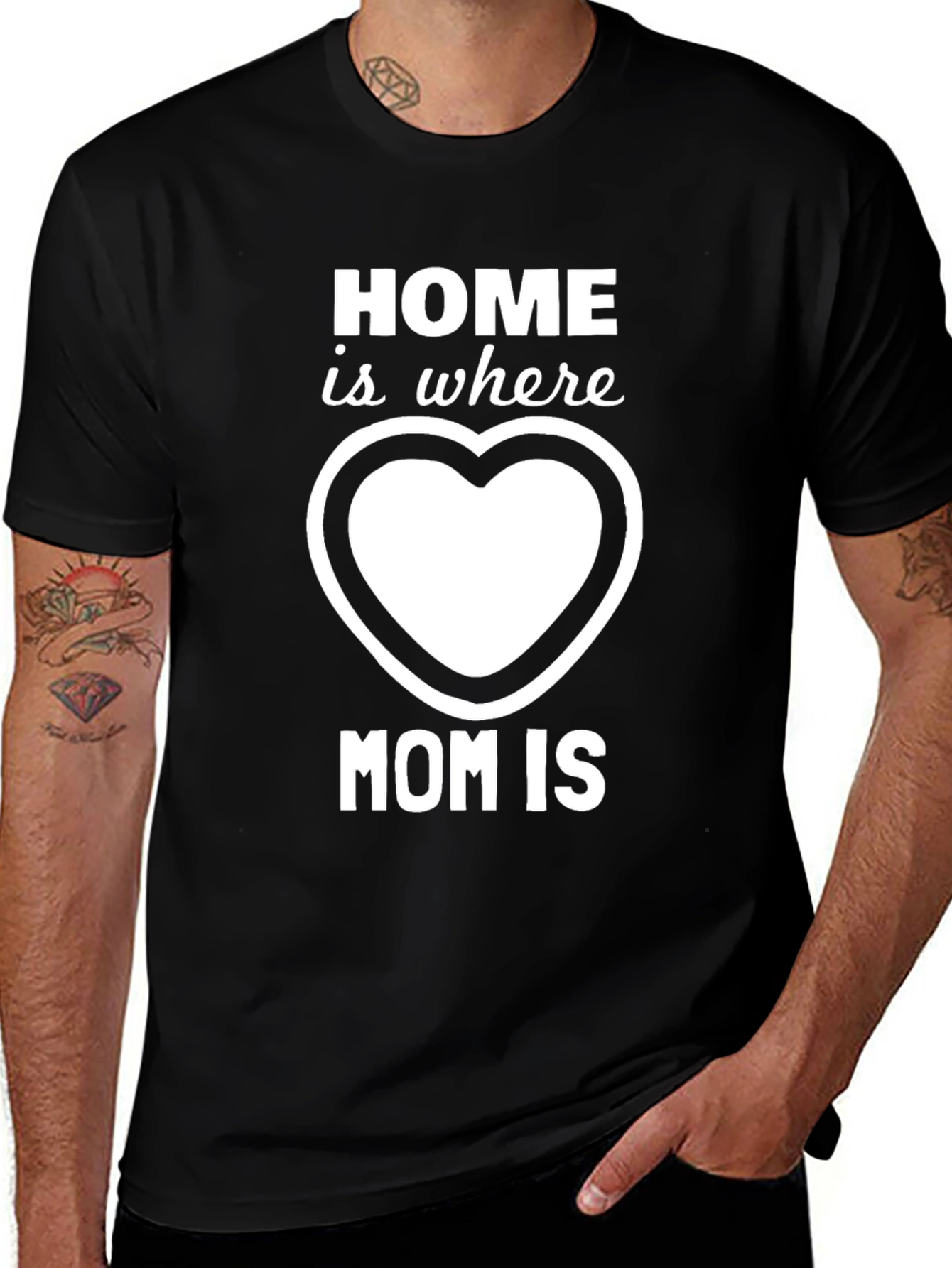 Home is Where Mom is T-Shirt - Black
