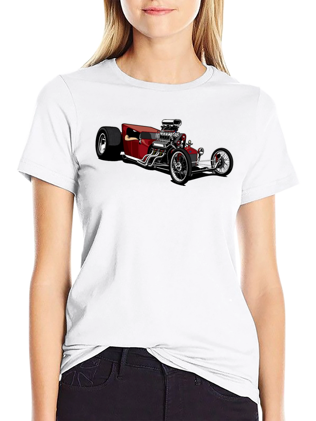 Hot Rod Car Graphic Black T-Shirt