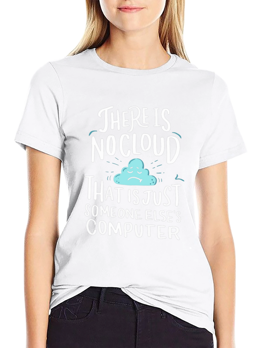 Humorous No Cloud Graphic Tee
