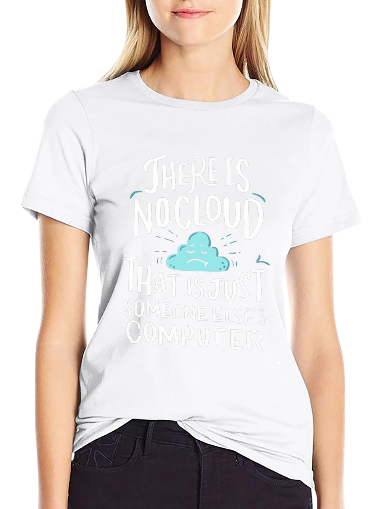 Humorous No Cloud Graphic Tee