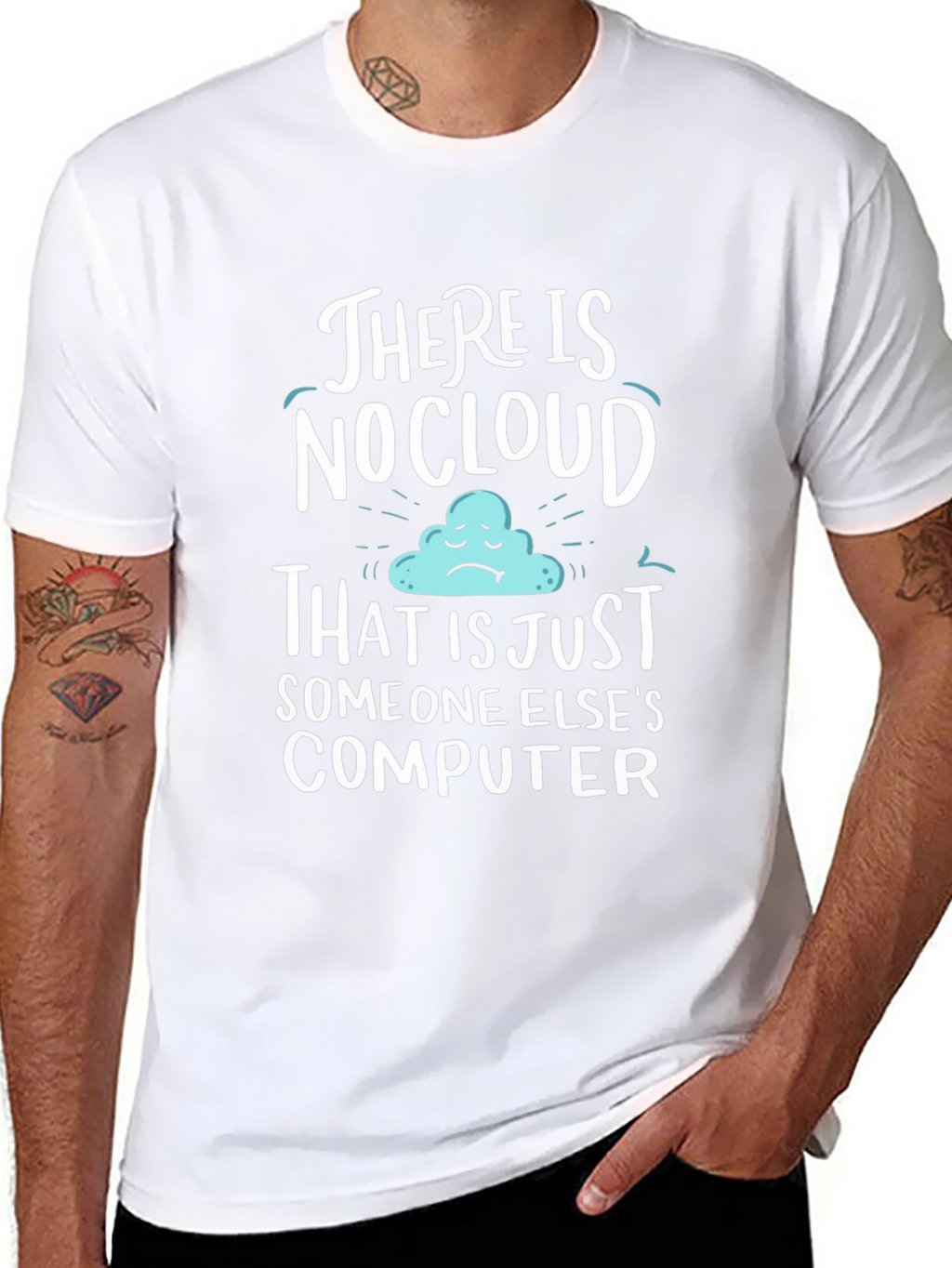 Humorous No Cloud Graphic Tee