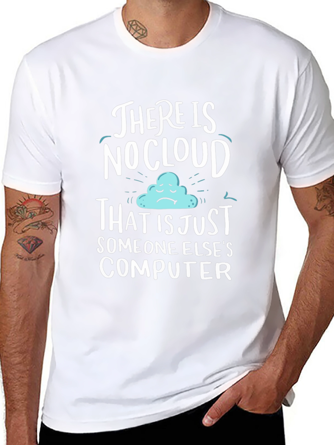 Humorous No Cloud Graphic Tee