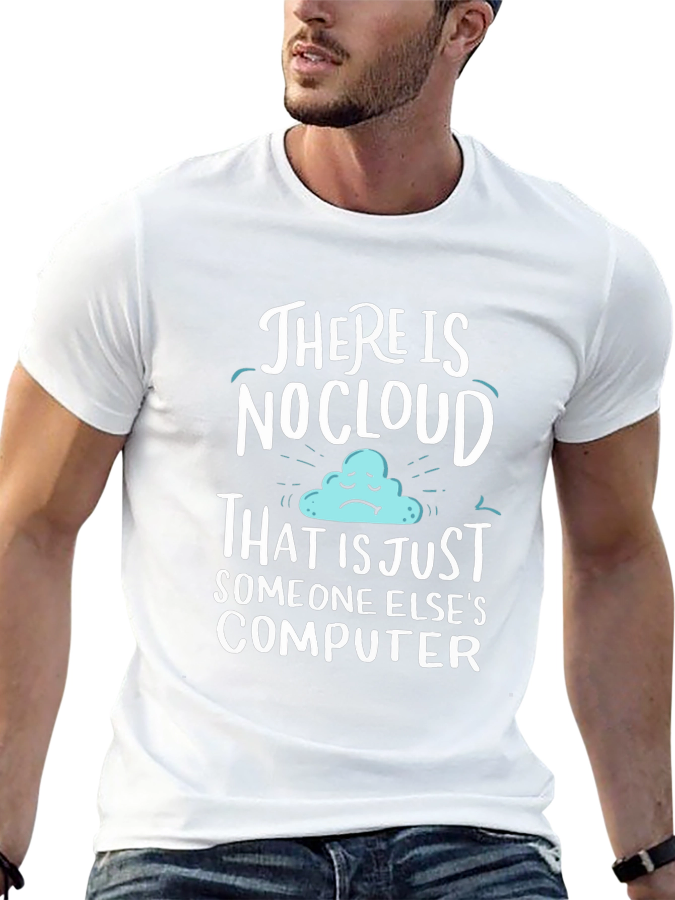 Humorous No Cloud Graphic Tee
