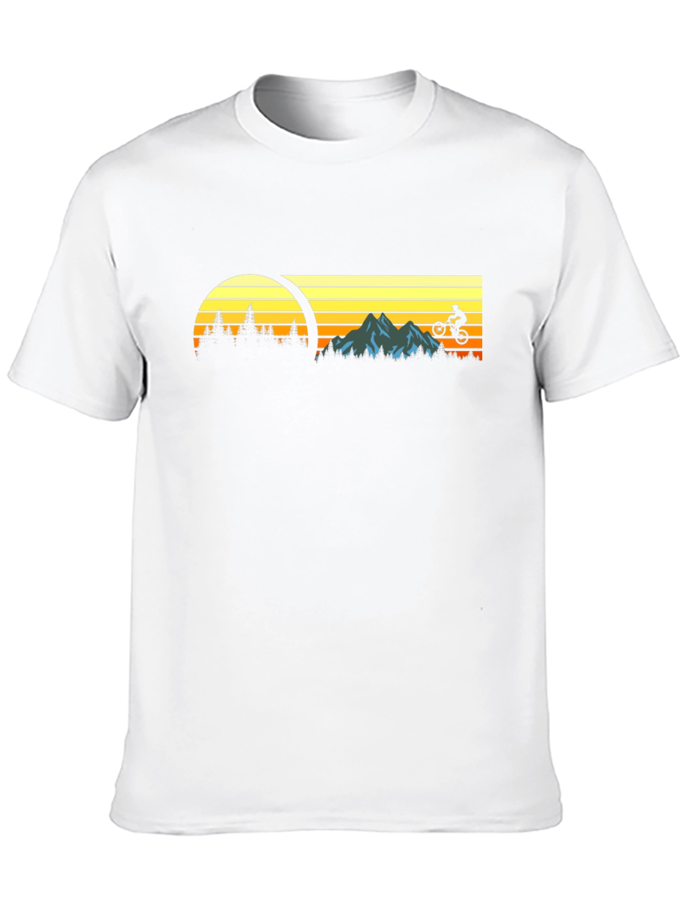 Mountain Biking Sunset Graphic Tee