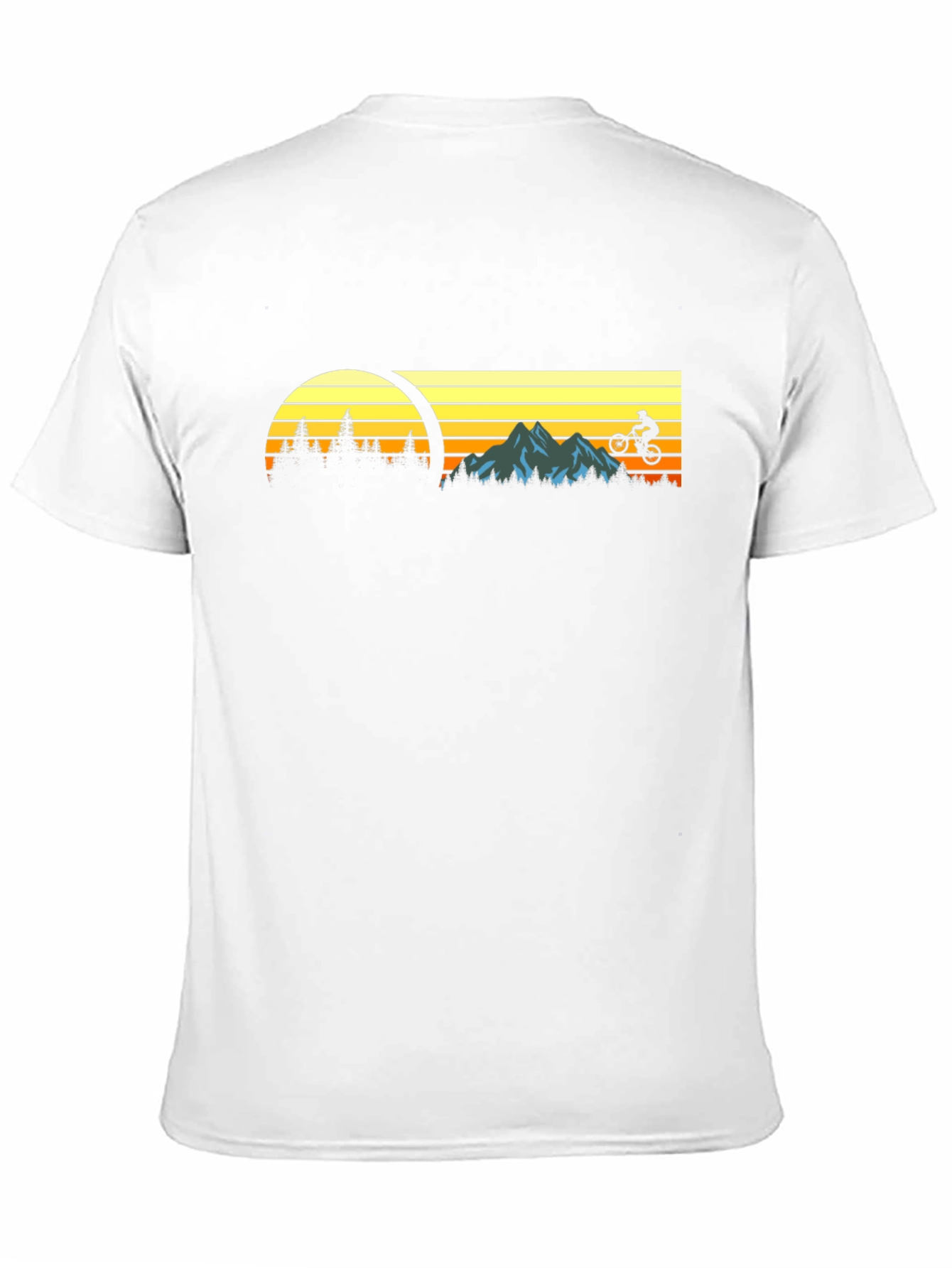 Mountain Biking Sunset Graphic Tee