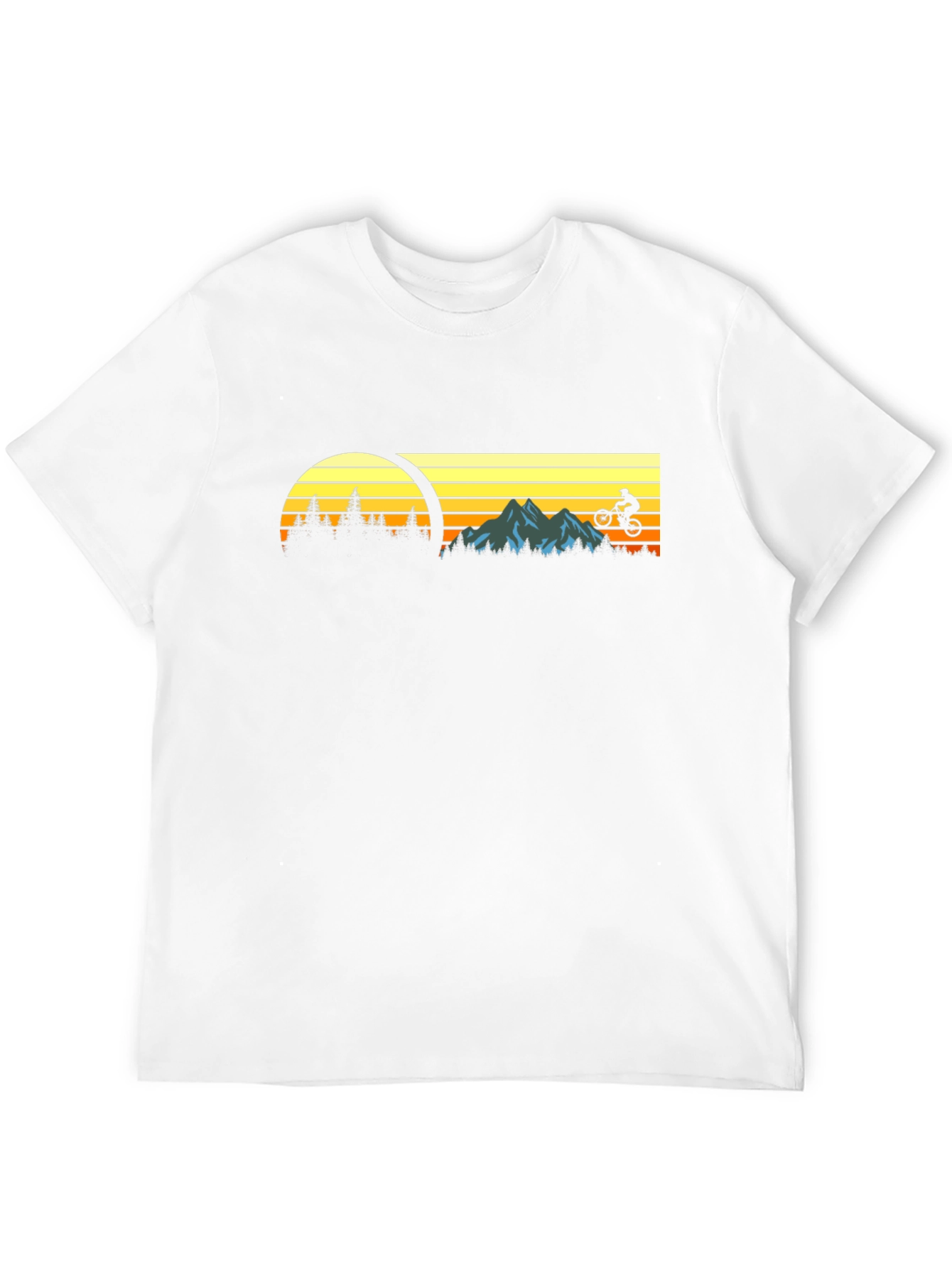 Mountain Biking Sunset Graphic Tee