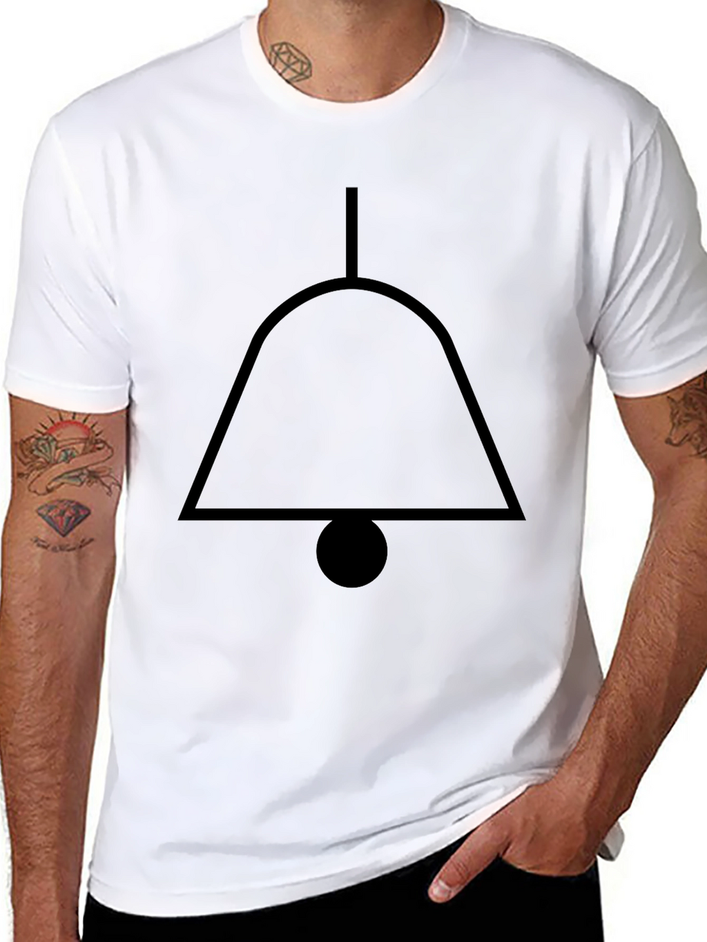 Bell Symbol Black Graphic T-Shirt