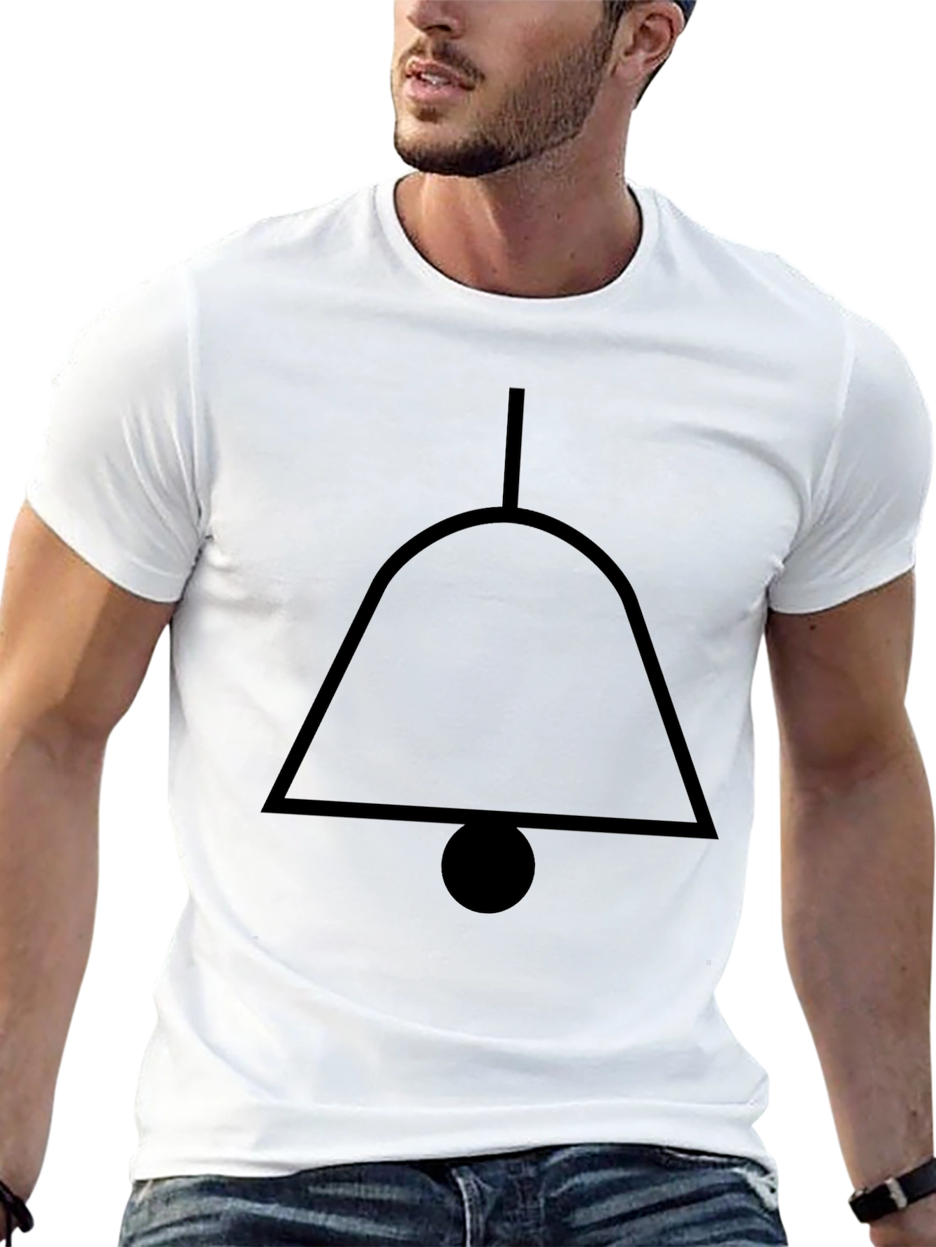 Bell Symbol Black Graphic T-Shirt