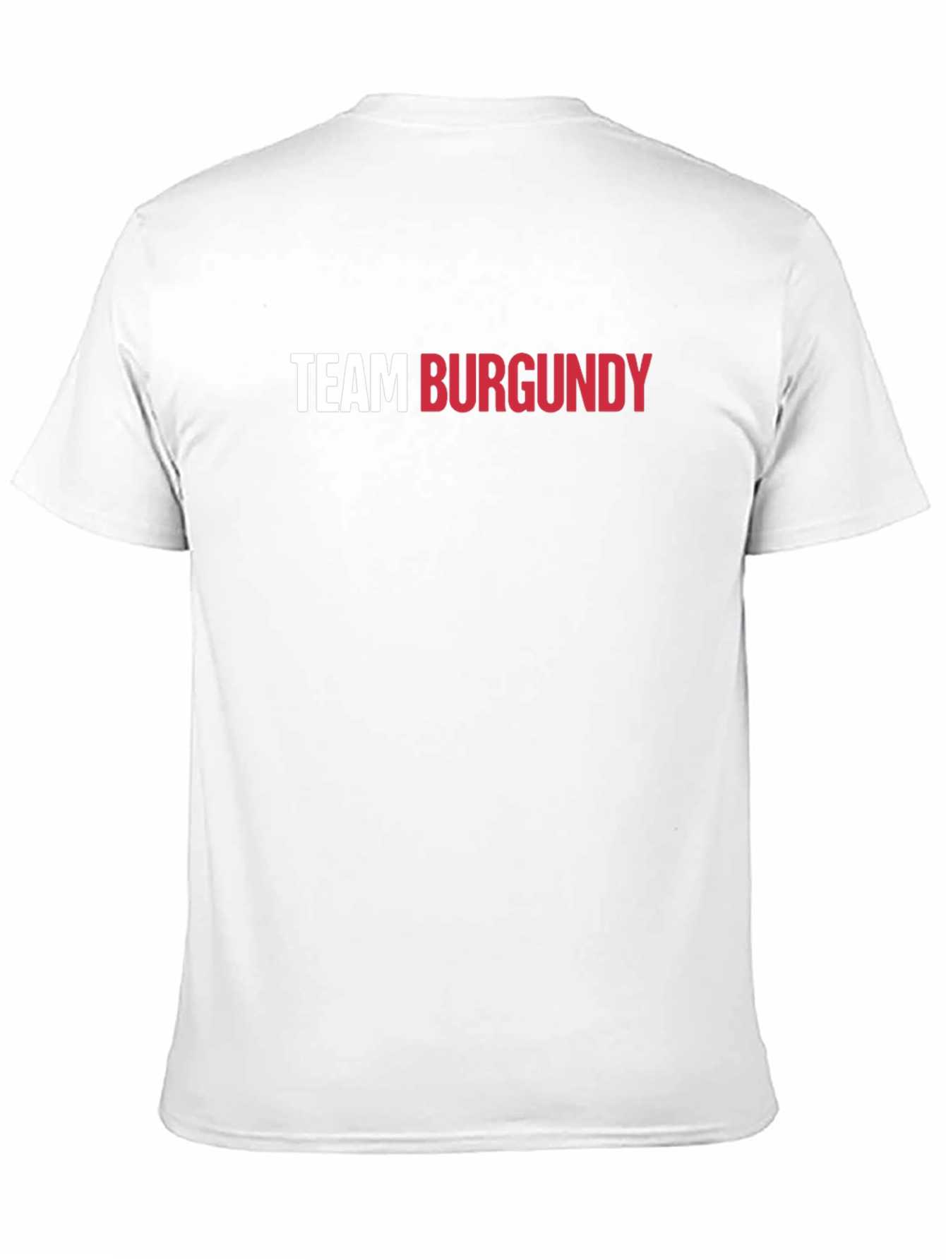 Team Burgundy Graphic Tee - Trendy Crew Neck T-Shirt
