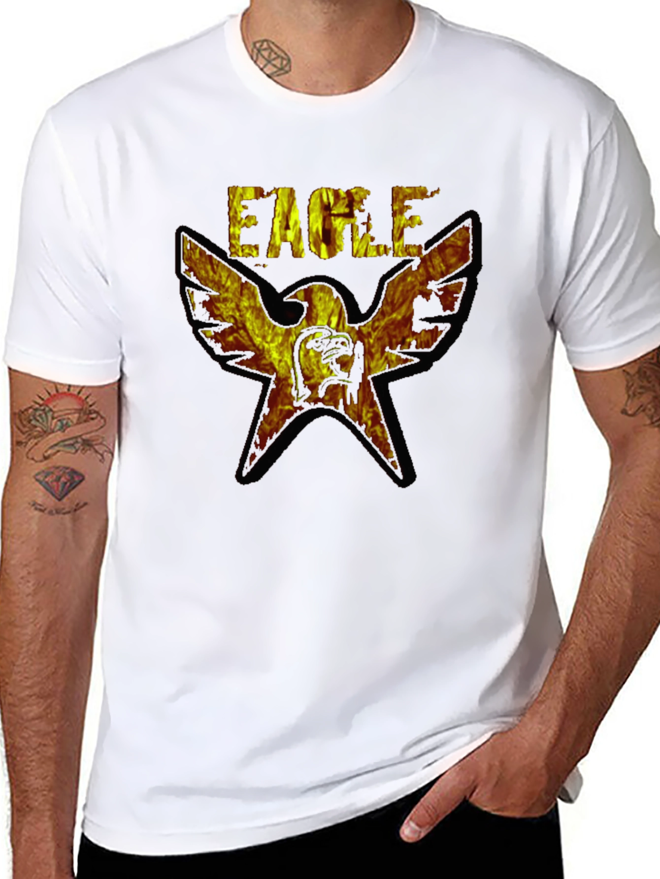 Fiery Eagle Graphic T-Shirt - Bold & Unique Design