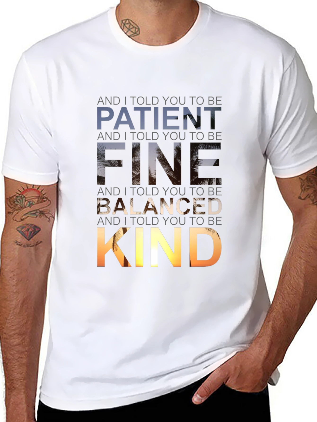 Patient Fine Balanced Kind Graphic Tee