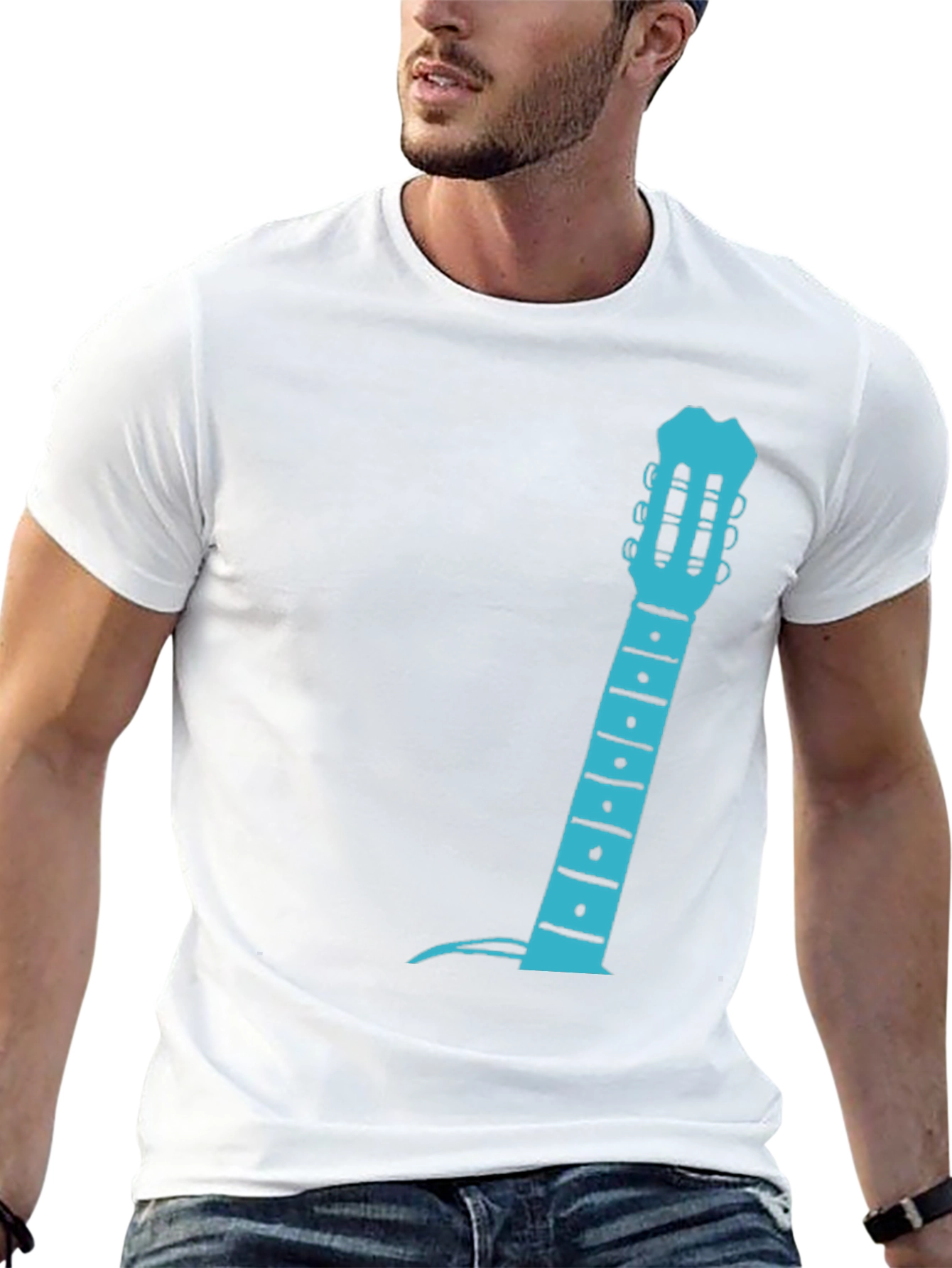 Guitar Neck Graphic Tee - Black
