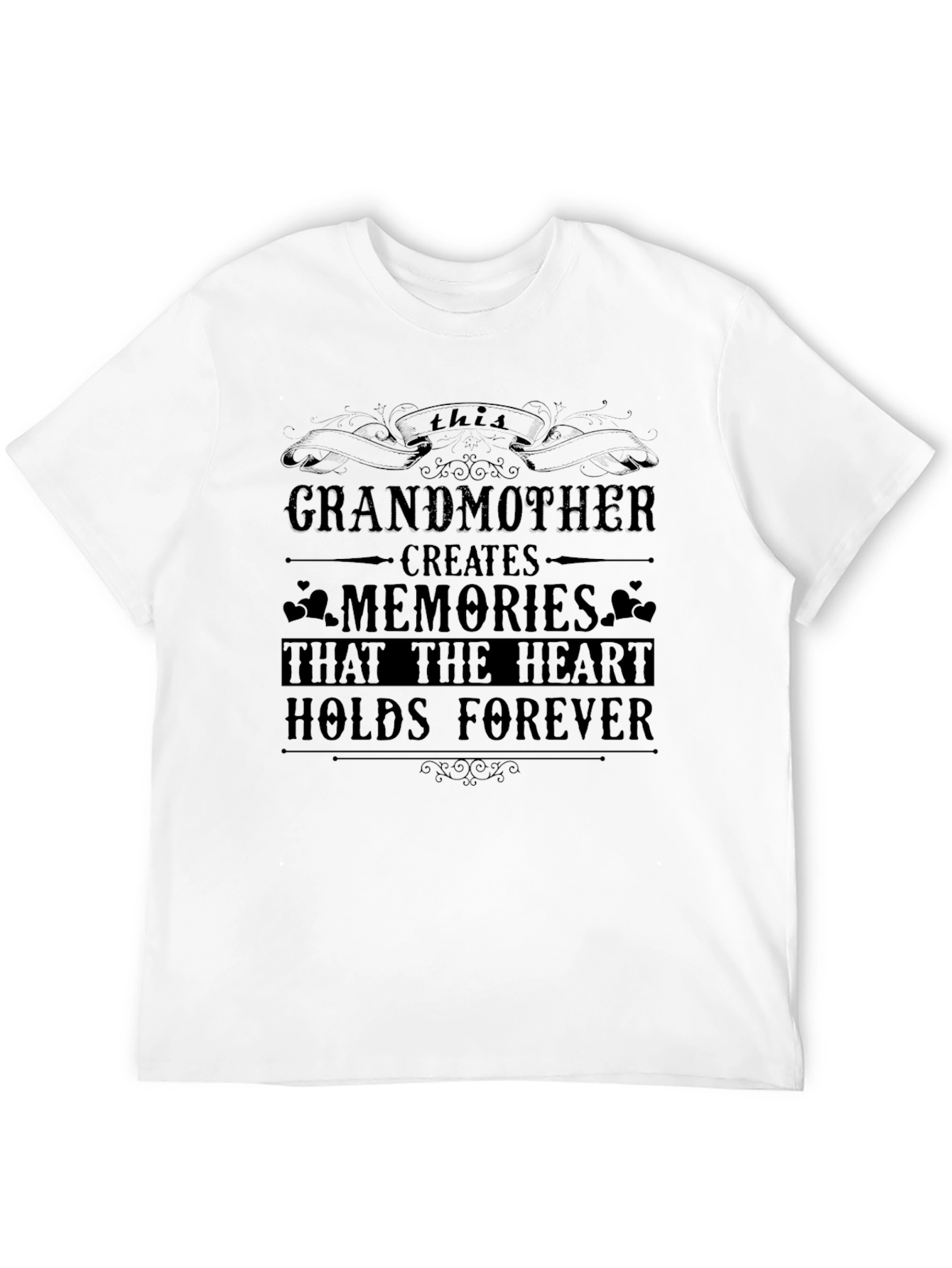 Grandmother Creates Memories Black T-Shirt