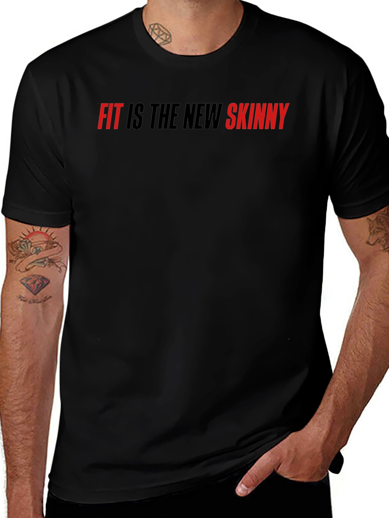 Fit is the New Skinny Black Graphic Tee