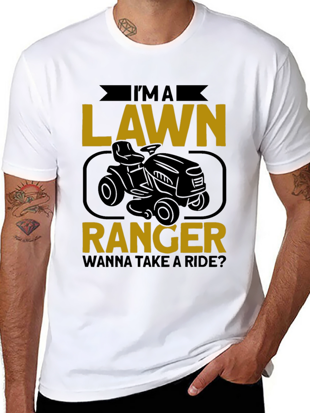Lawn Ranger Graphic Tee - Ride-On Mower T-Shirt