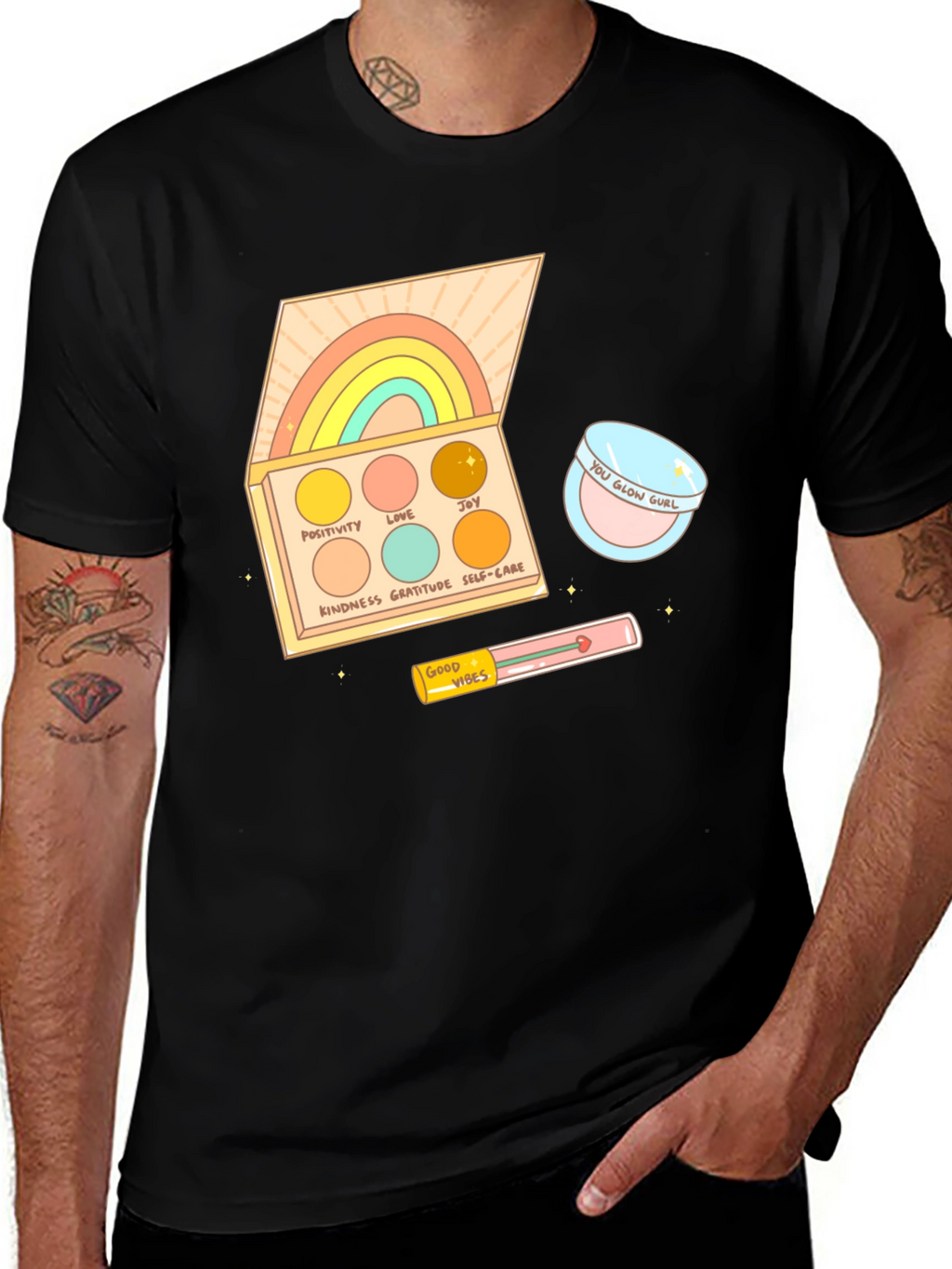Rainbow Palette Graphic T-Shirt - Good Vibes