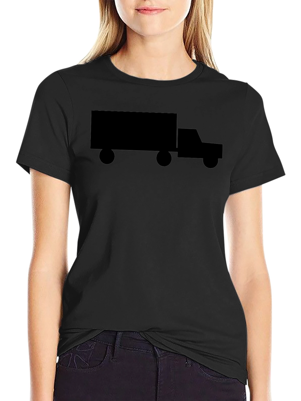 Truck Graphic Tee - Simple Black Design