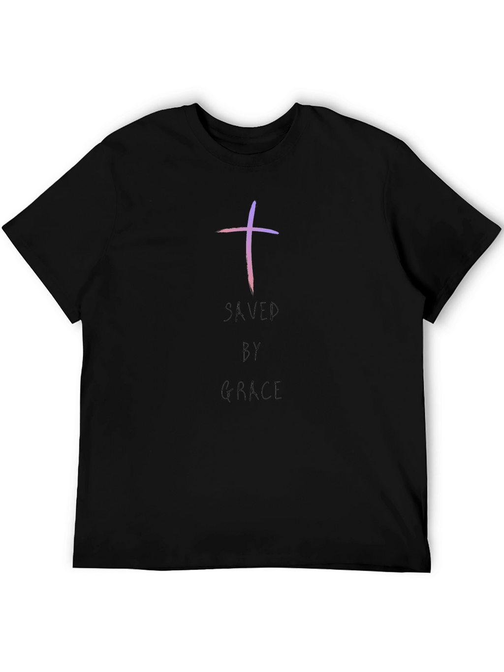 Saved By Grace Christian T-Shirt - Black