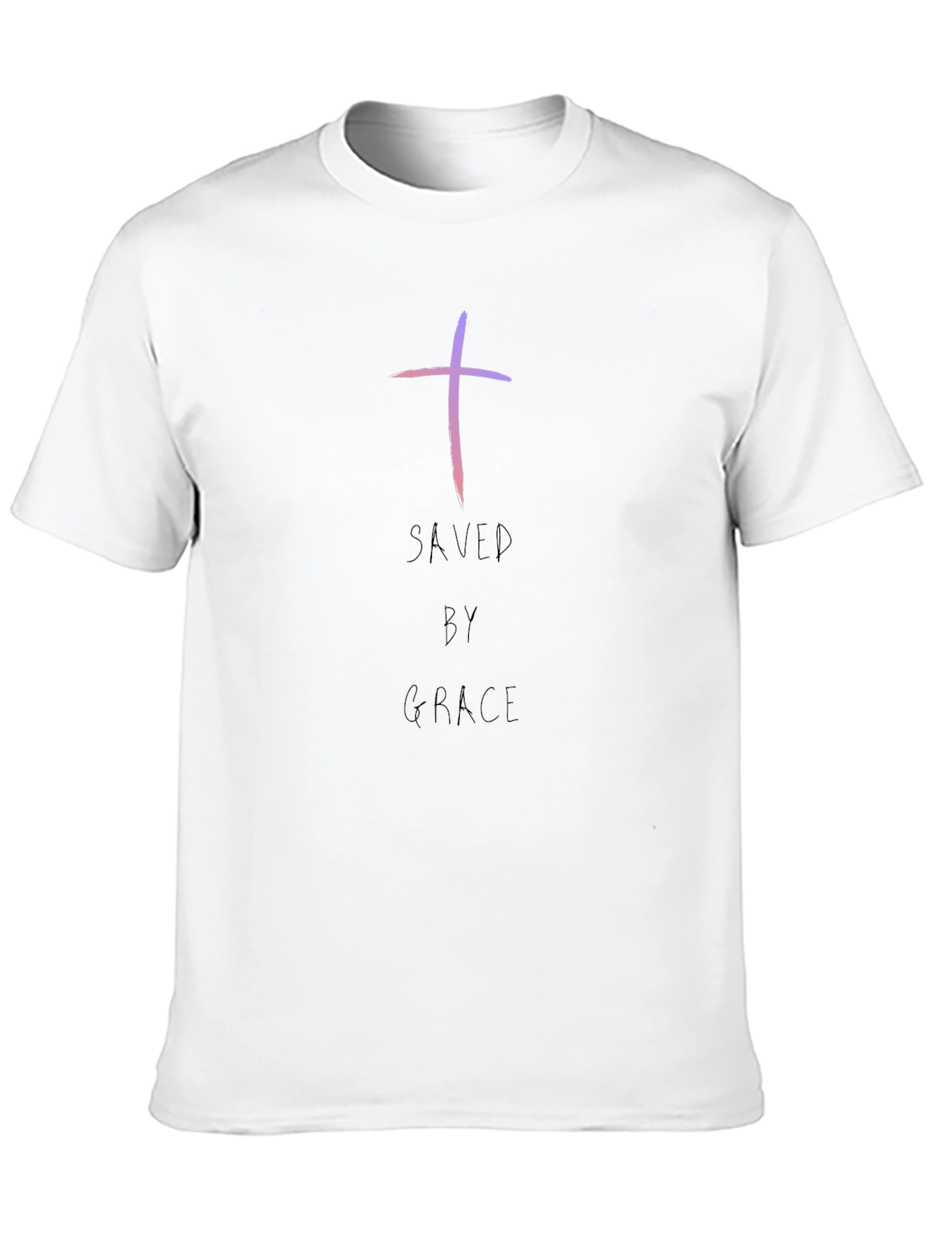 Saved By Grace Christian T-Shirt - Black