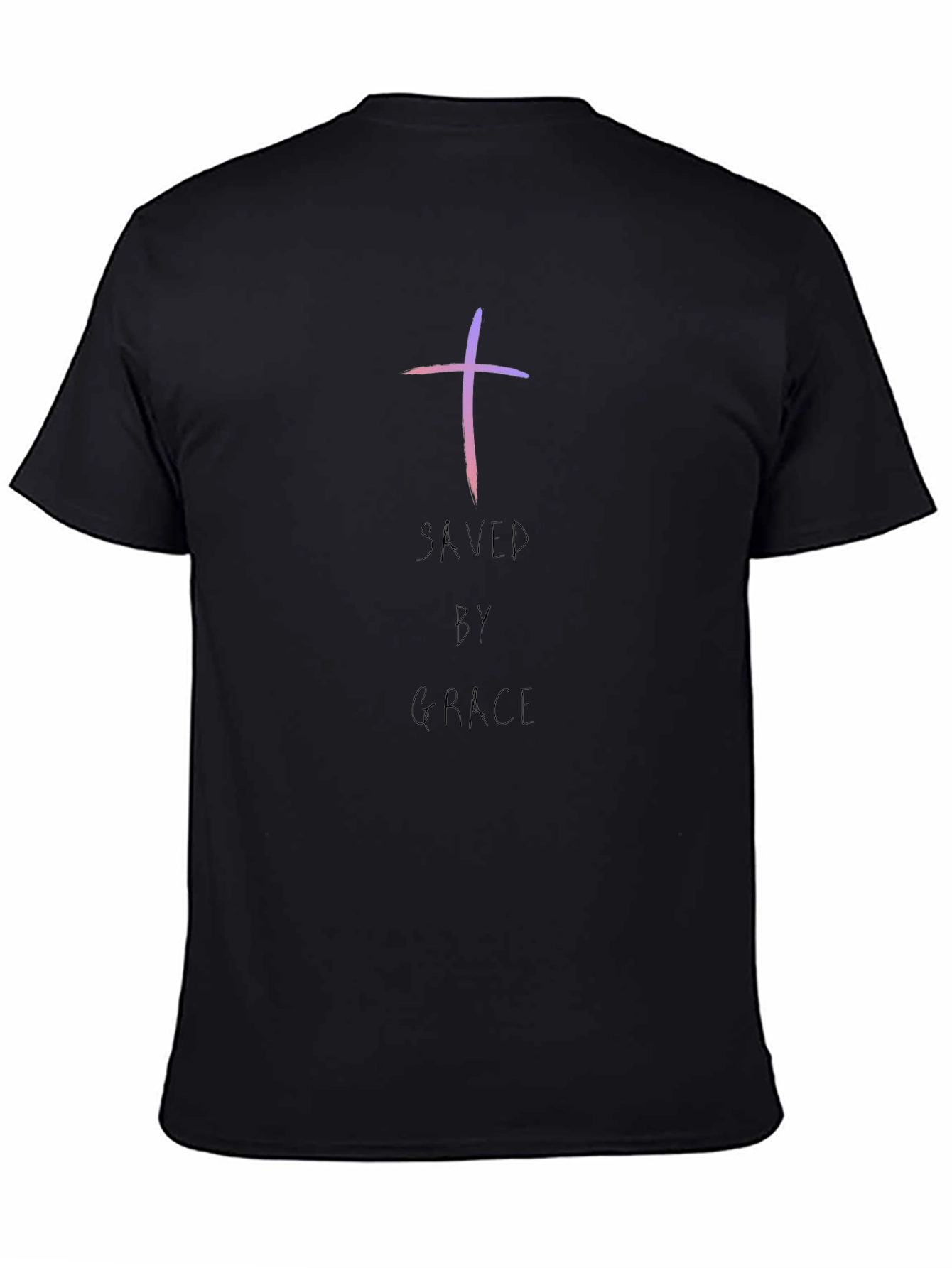 Saved By Grace Christian T-Shirt - Black