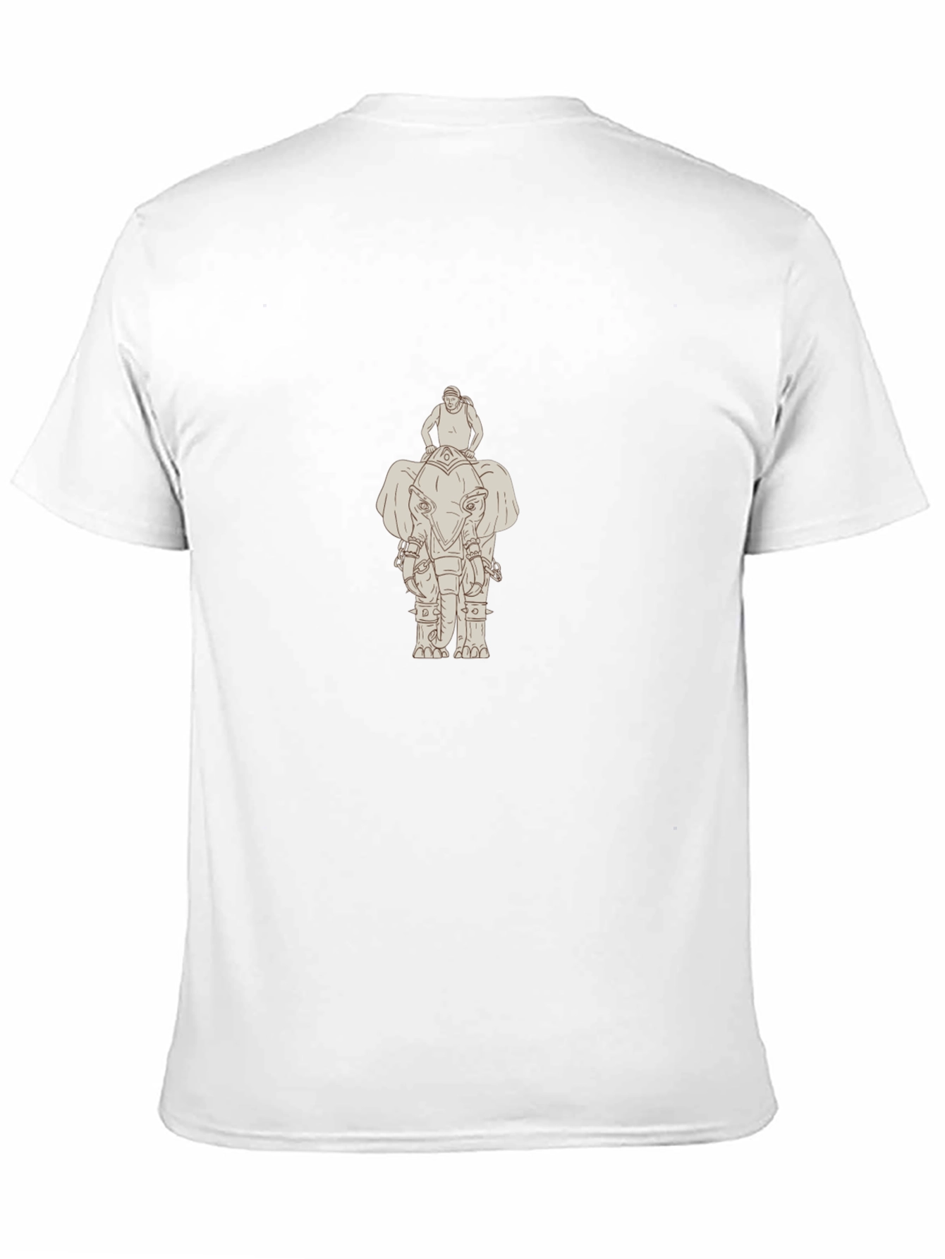 Elephant Rider Graphic Tee - Classic Black Cotton T-Shirt