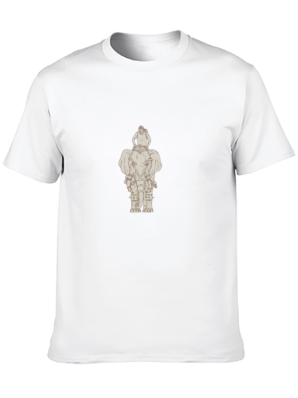 Elephant Rider Graphic Tee - Classic Black Cotton T-Shirt