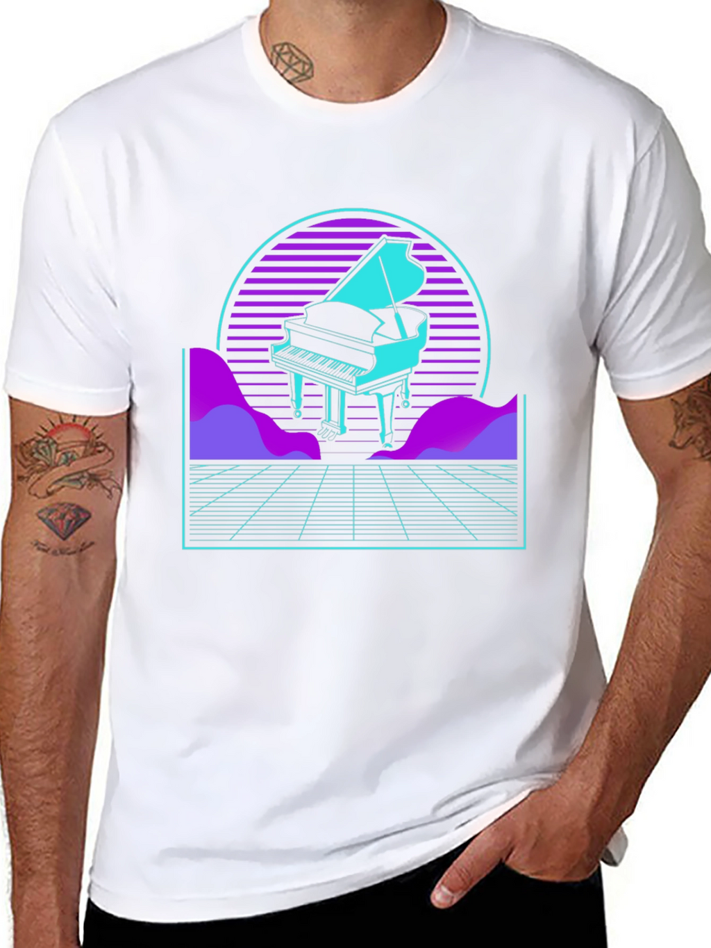 Synthwave Piano T-Shirt
