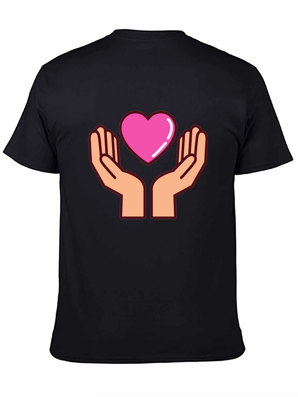 Heart Hands Graphic T-Shirt - Black