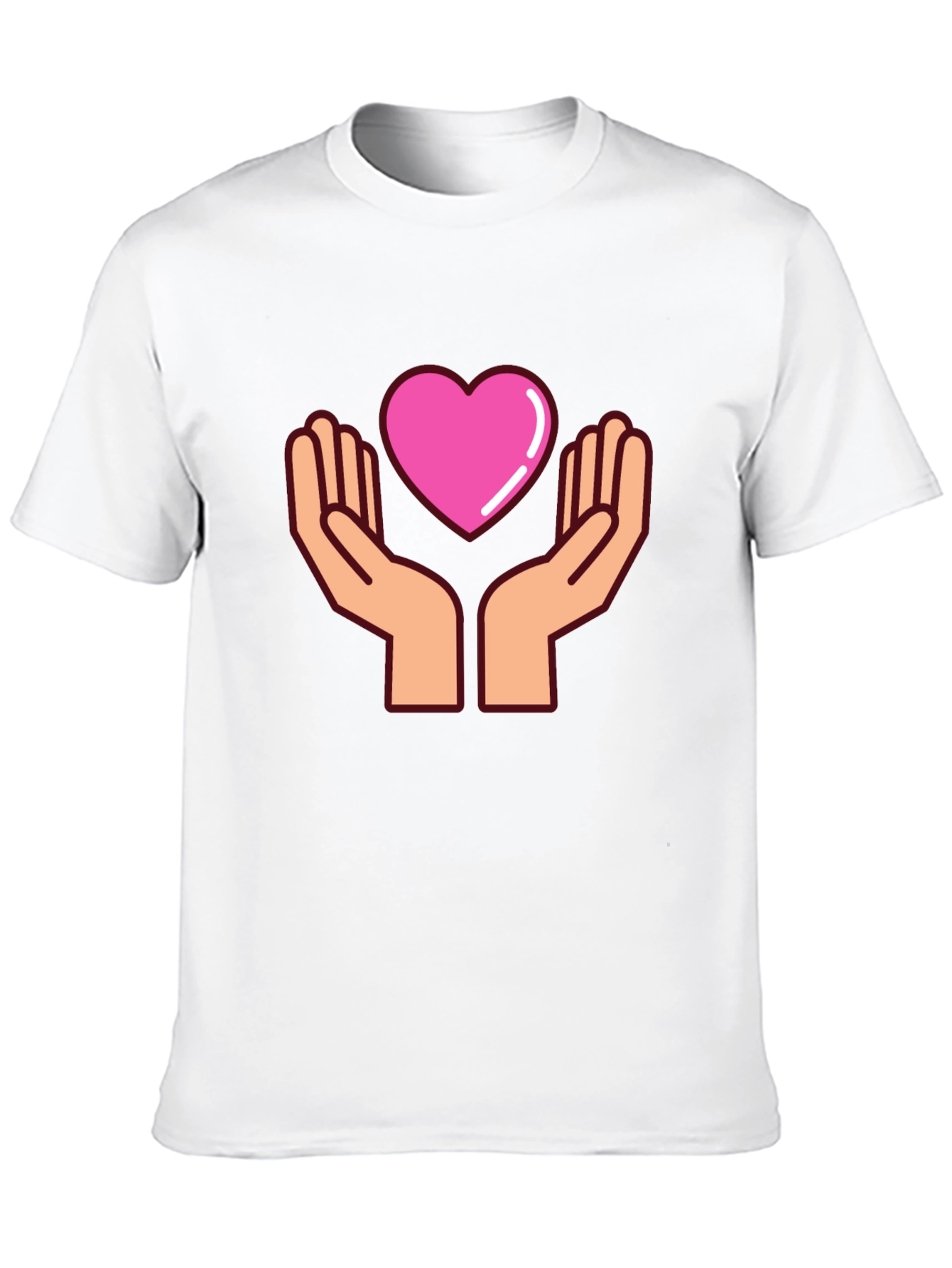 Heart Hands Graphic T-Shirt - Black
