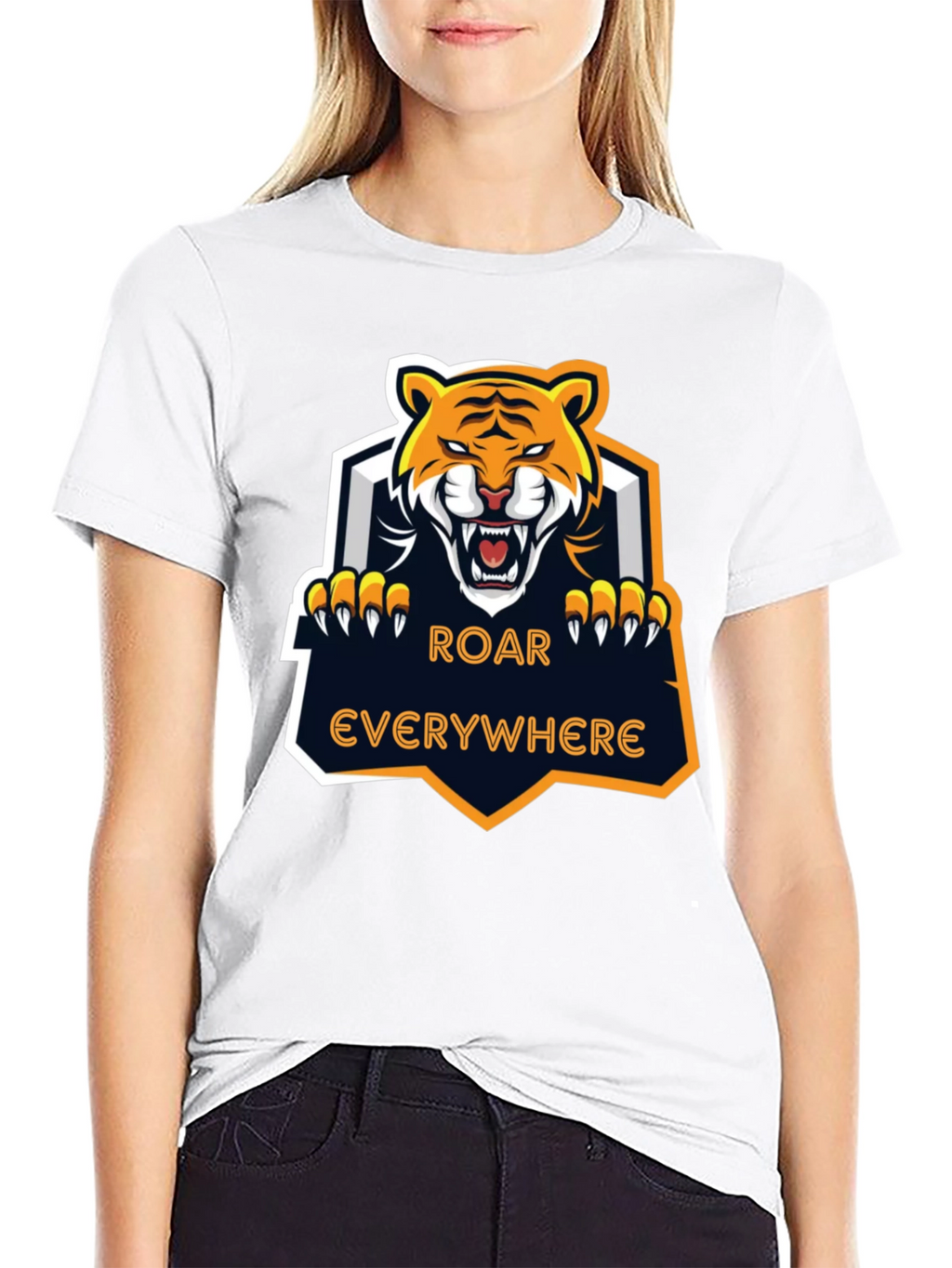 Roar Everywhere Graphic Tee - Fierce Tiger Design