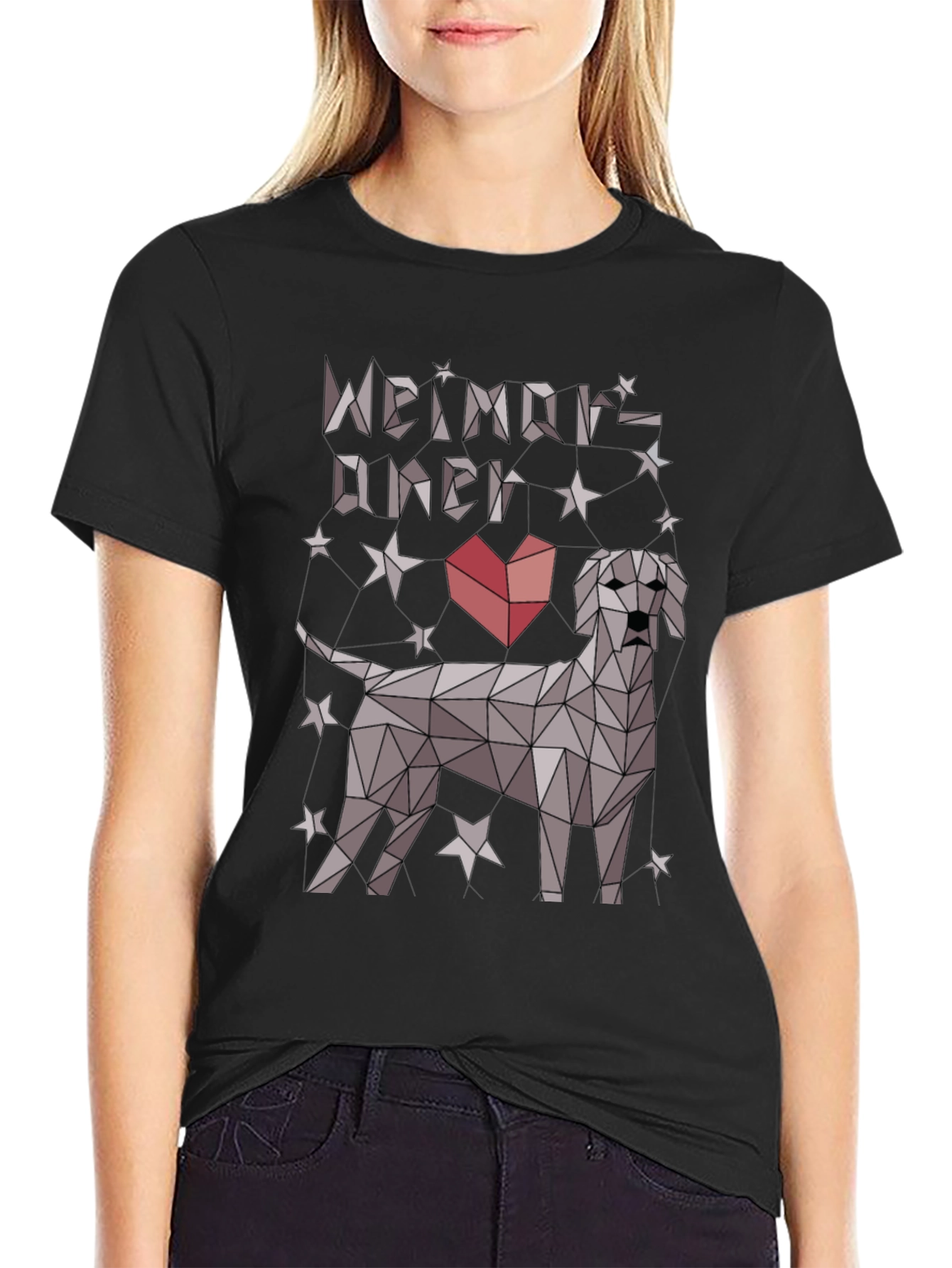 Geometric Weimaraner Dog Lover T-Shirt