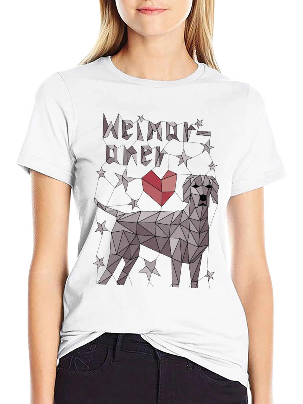 Geometric Weimaraner Dog Lover T-Shirt