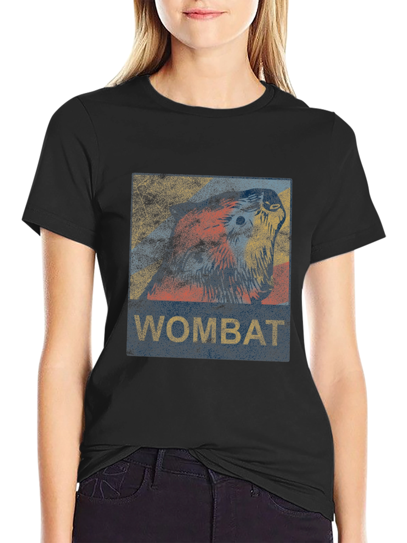 Vintage Wombat Graphic T-Shirt - Casual Mens Tee