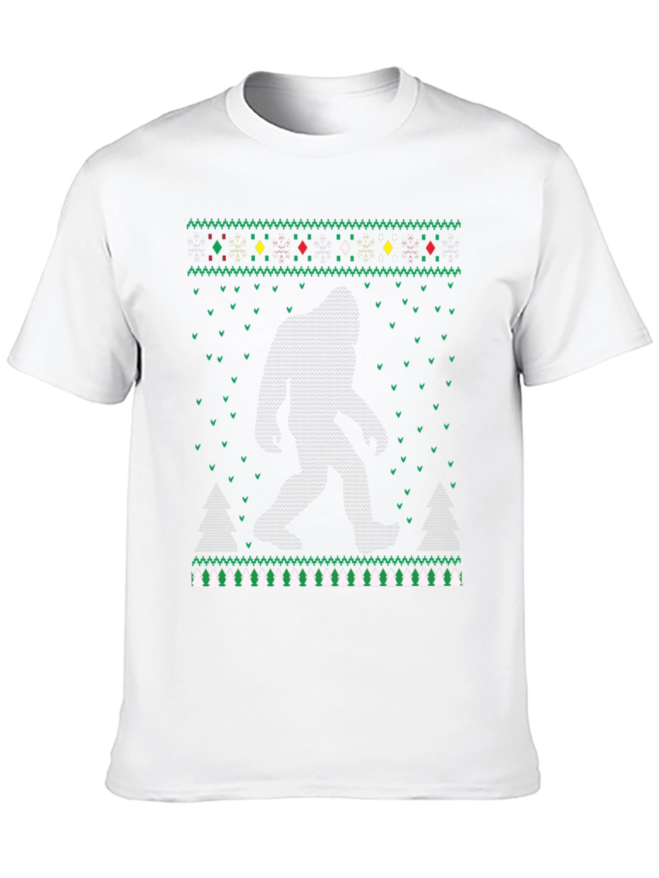 Bigfoot Christmas Pattern T-Shirt