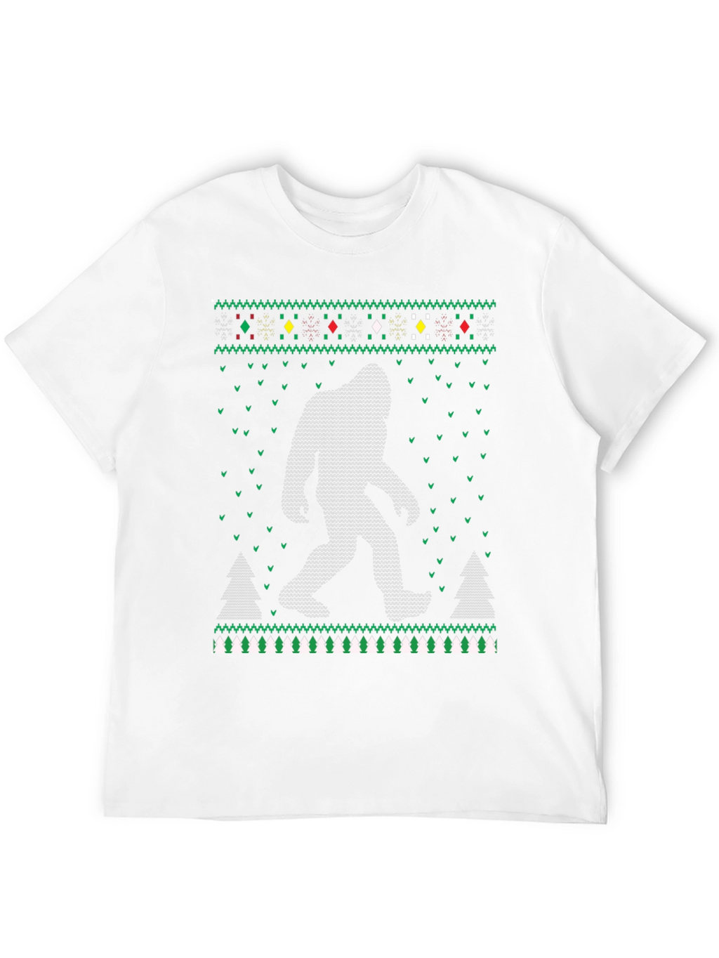 Bigfoot Christmas Pattern T-Shirt
