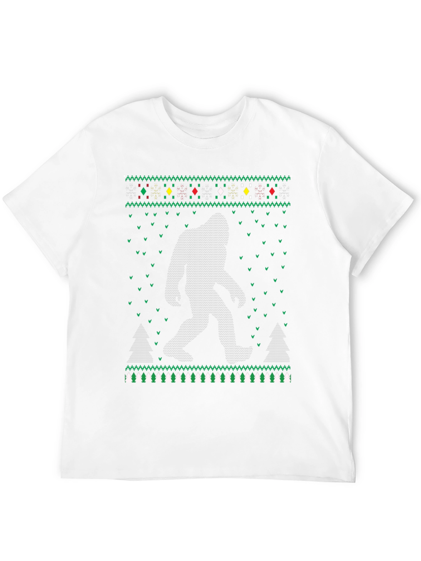 Bigfoot Christmas Pattern T-Shirt