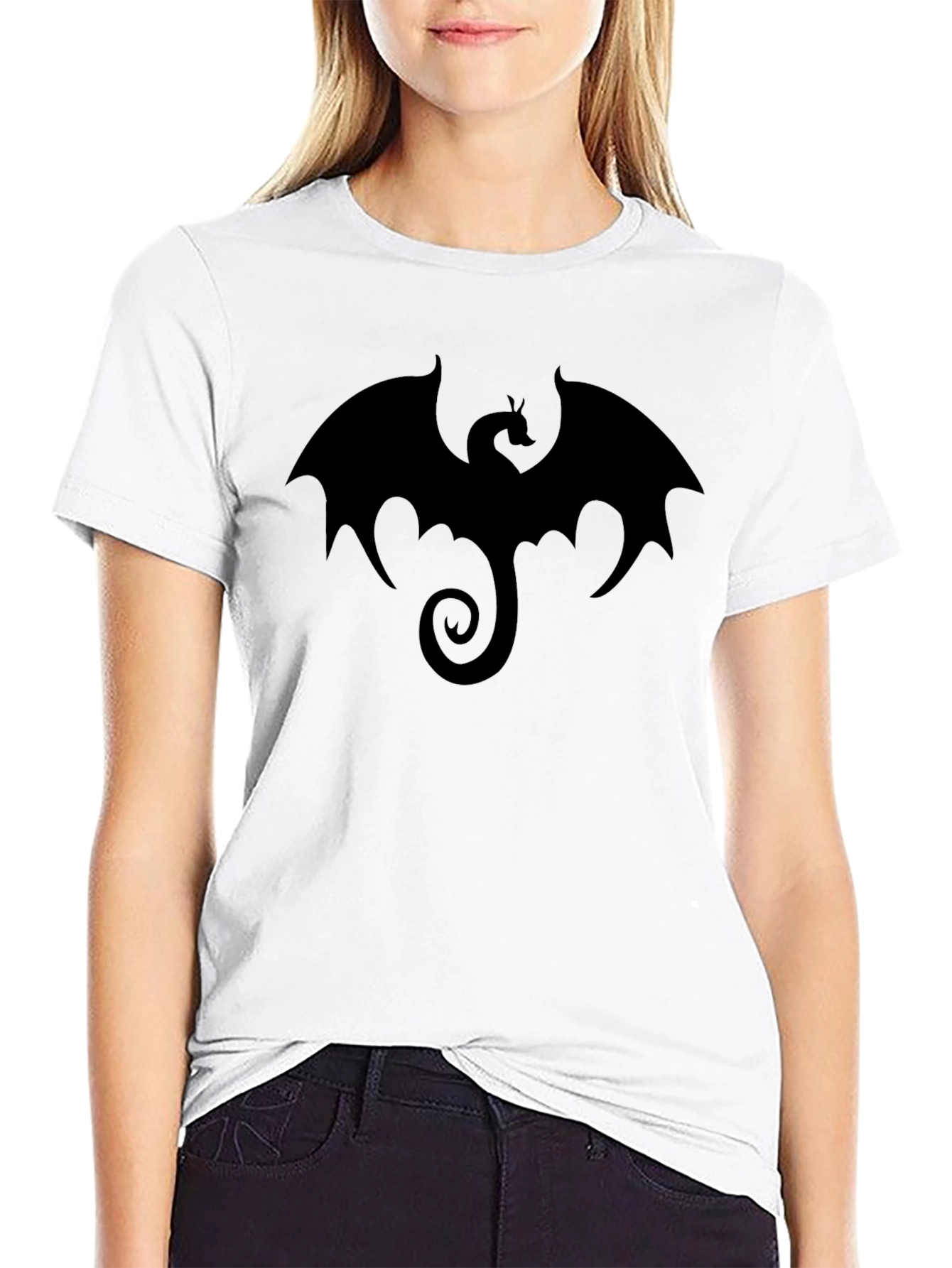 Mens Black Dragon Graphic T-Shirt