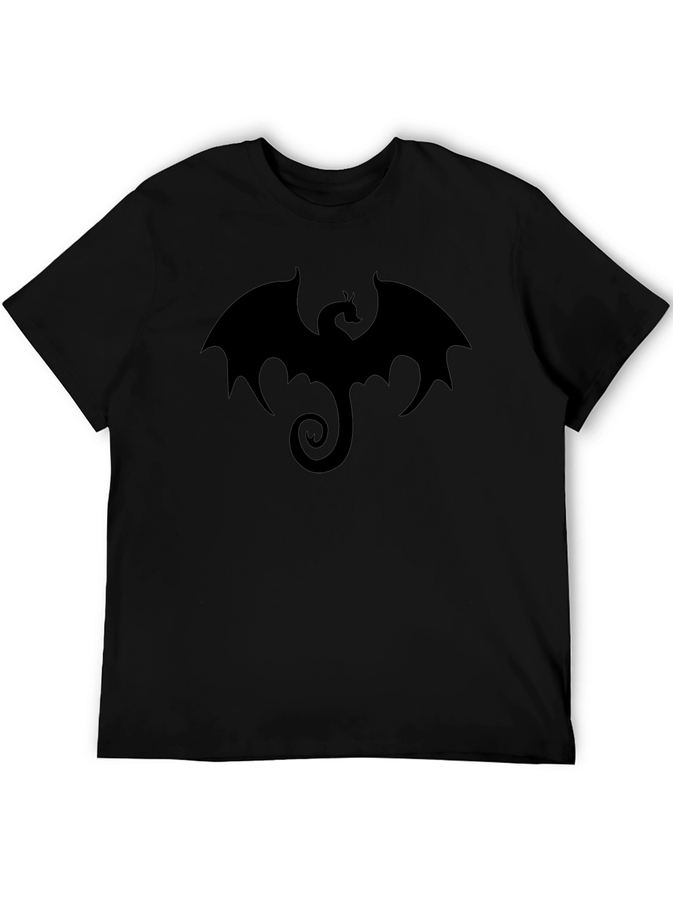 Mens Black Dragon Graphic T-Shirt