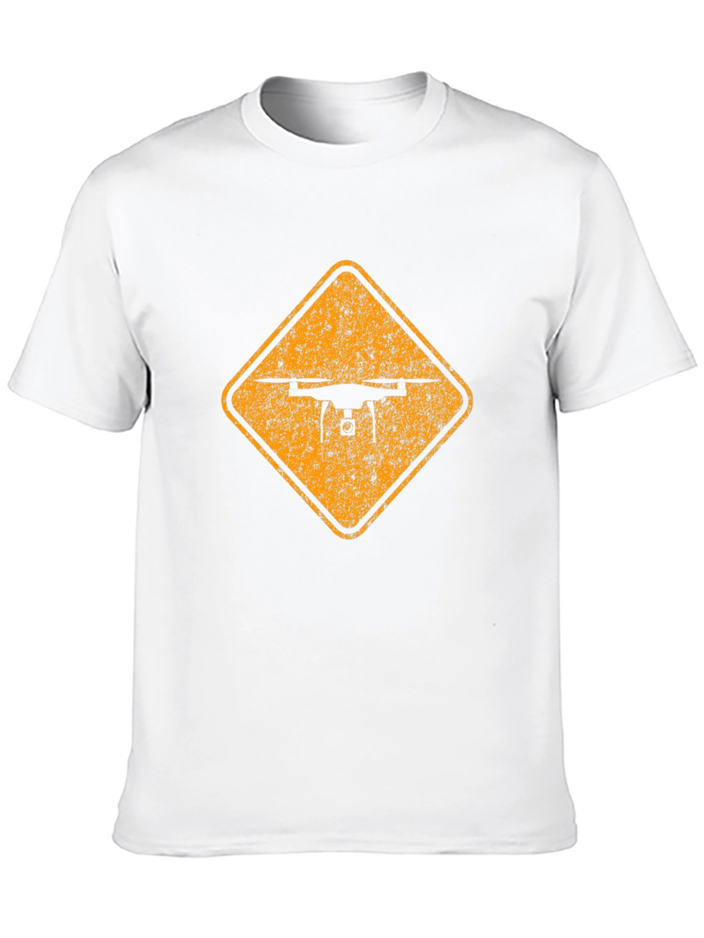 Drone Crossing Sign - Mens Black Graphic Tee