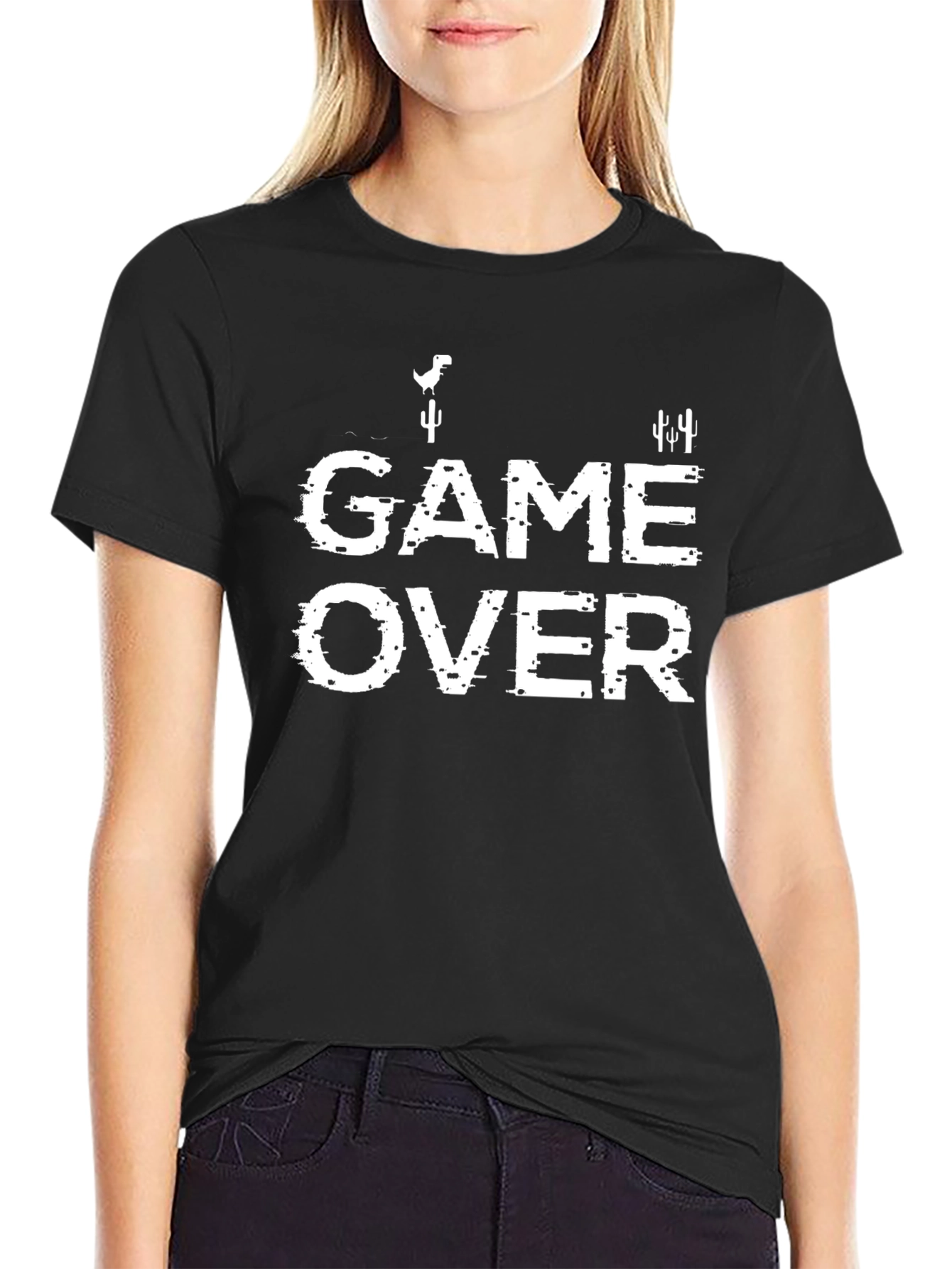 Game Over Tee - Glitchy Retro Gaming Shirt