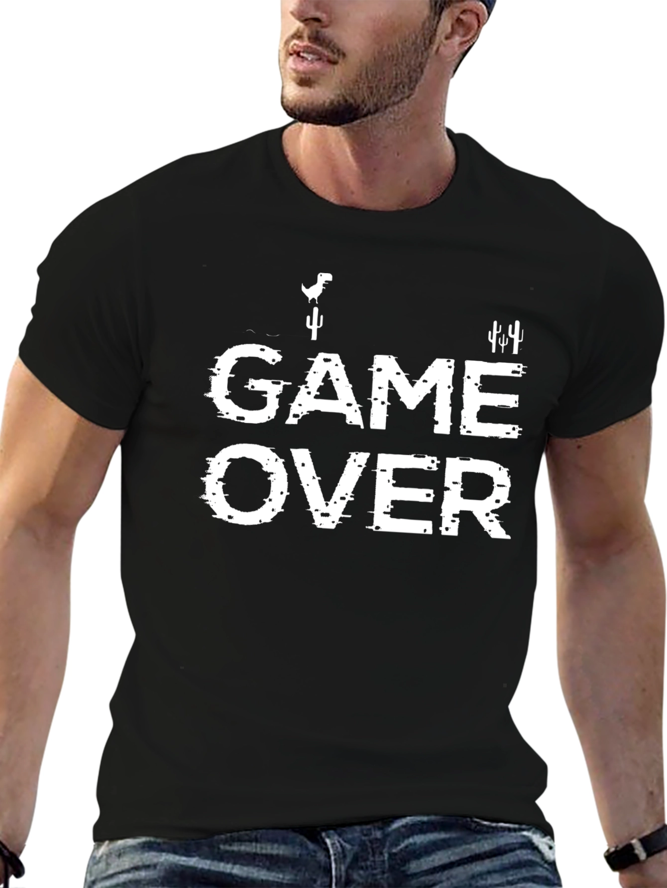 Game Over Tee - Glitchy Retro Gaming Shirt