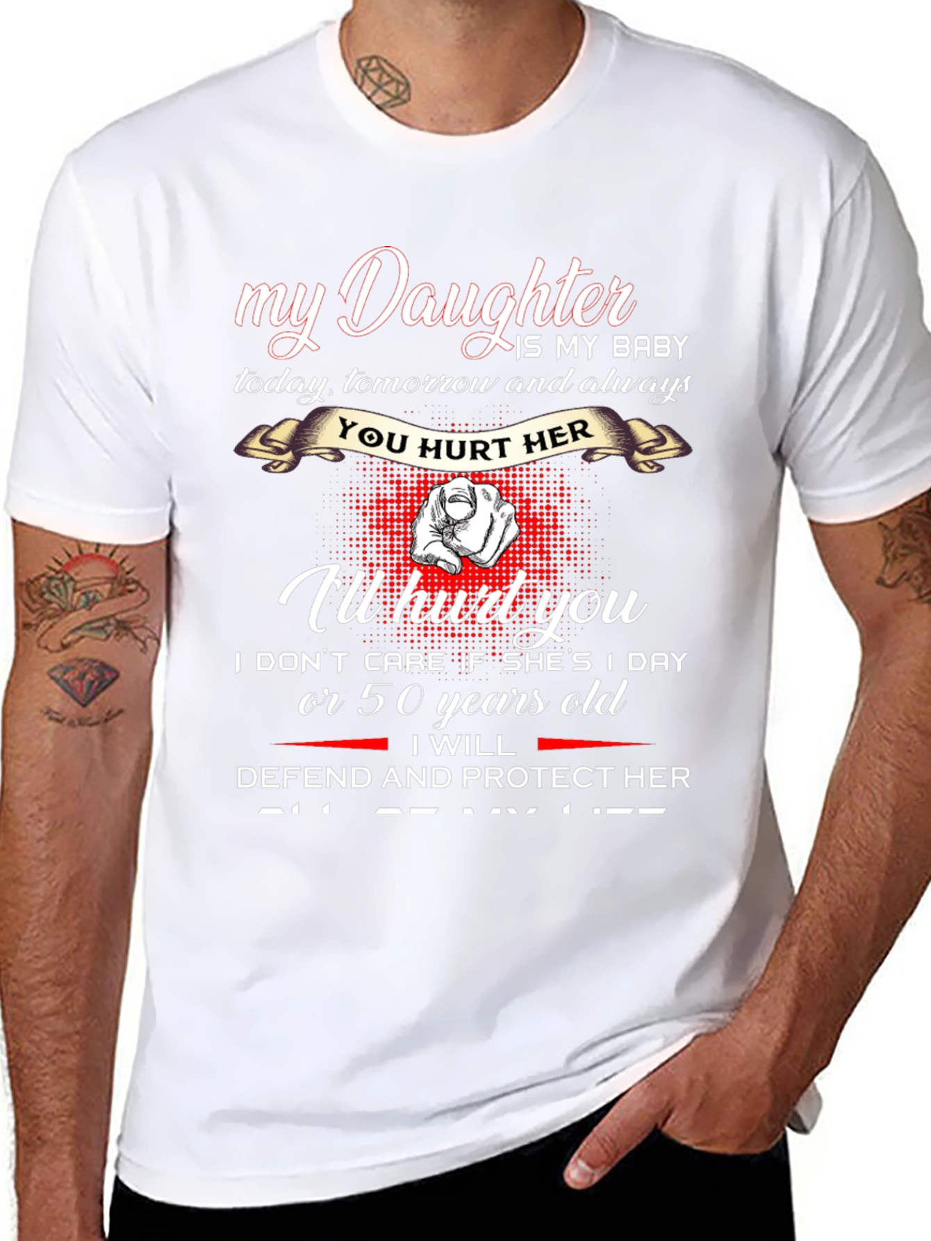 My Daughter T-Shirt - Protective Dad Graphic Tee